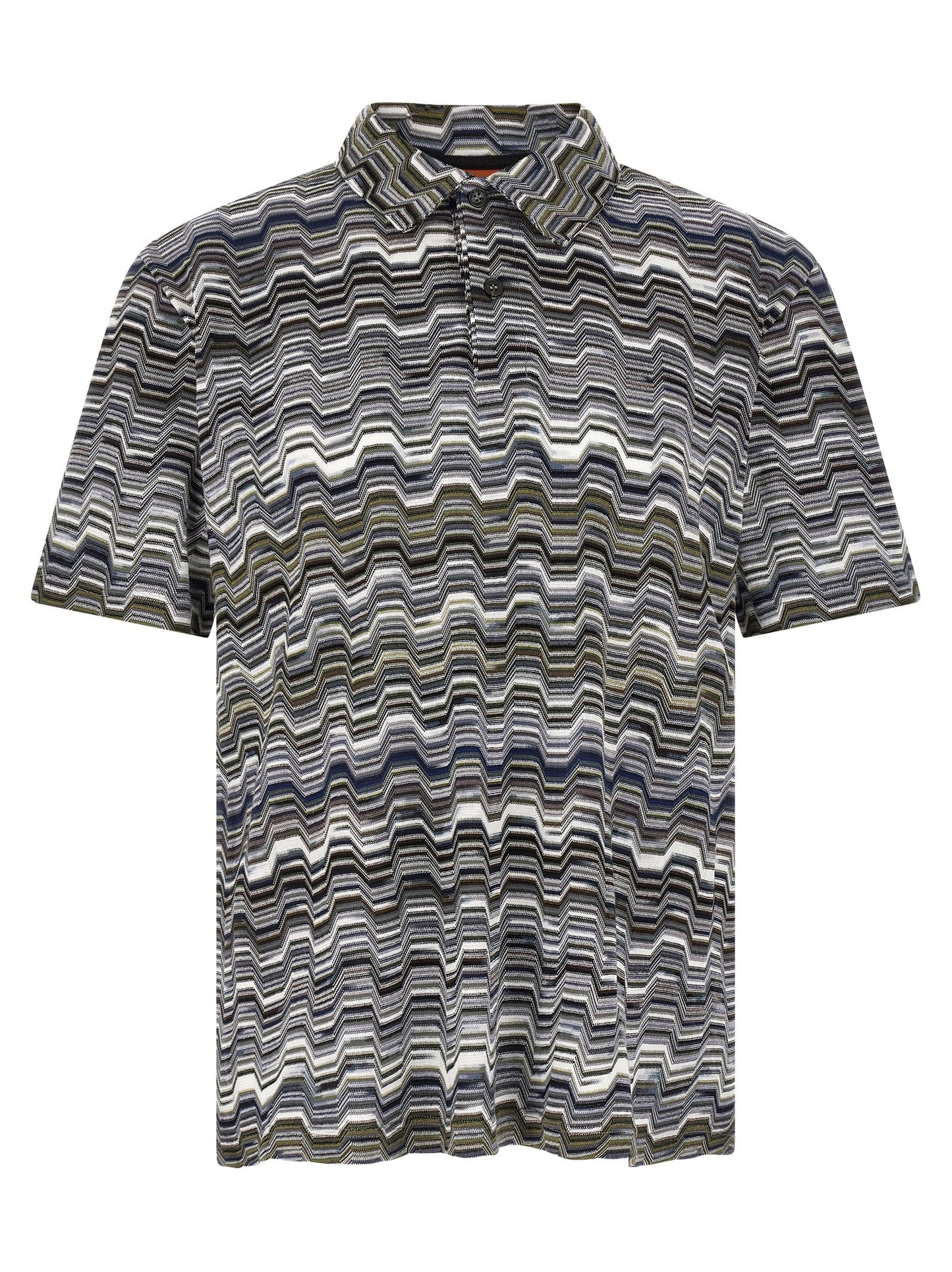 Missoni Men Irregular Zigzag Polo Shirt MISSONI