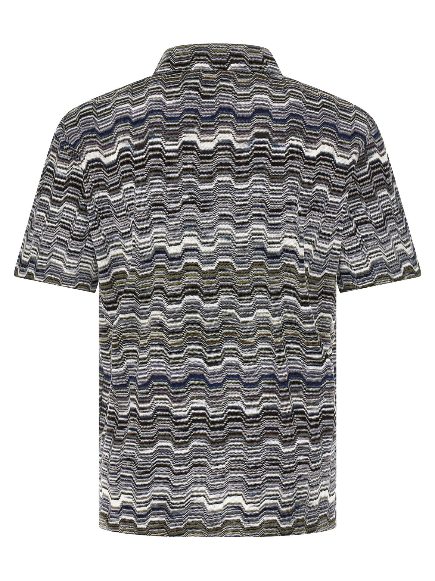 Missoni Men Irregular Zigzag Polo Shirt MISSONI