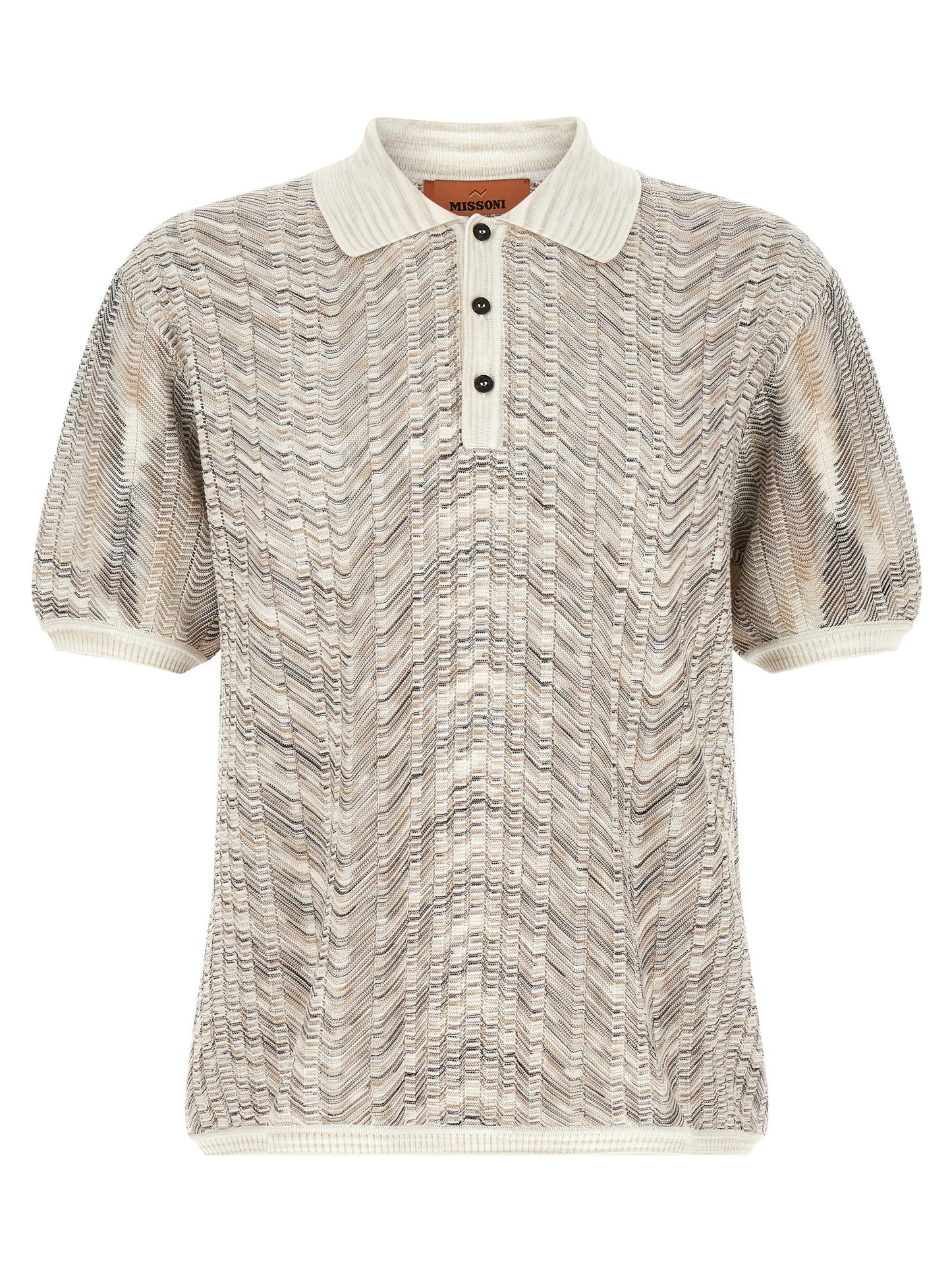 Missoni Men 'Zig-Zag' Knit Polo Shirt MISSONI