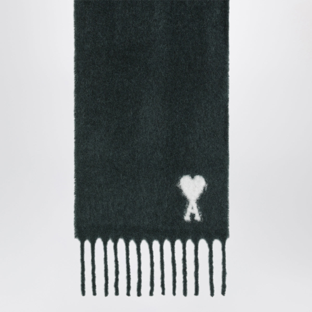 Ami Paris Bottle Green Ami De Coeur Scarf Men AMI PARIS