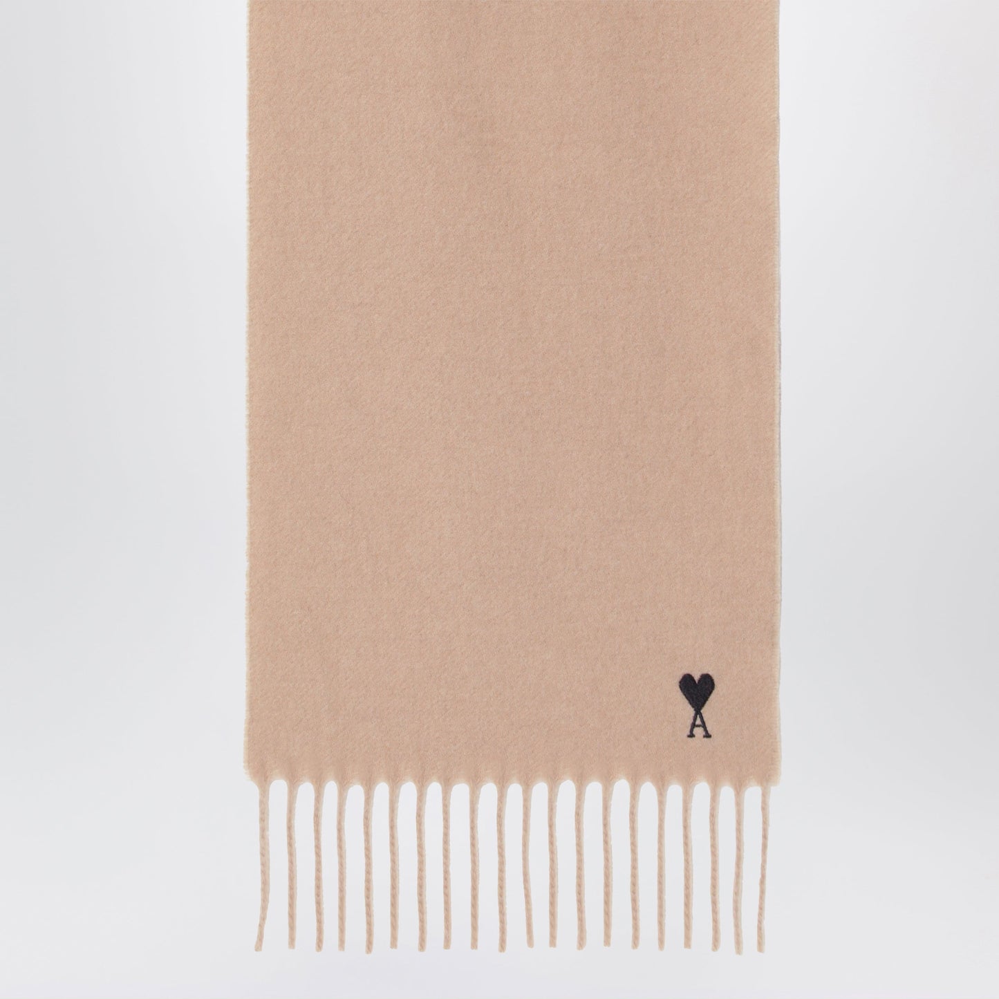 Ami Paris Beige Ami De Coeur Wool Scarf Men AMI PARIS