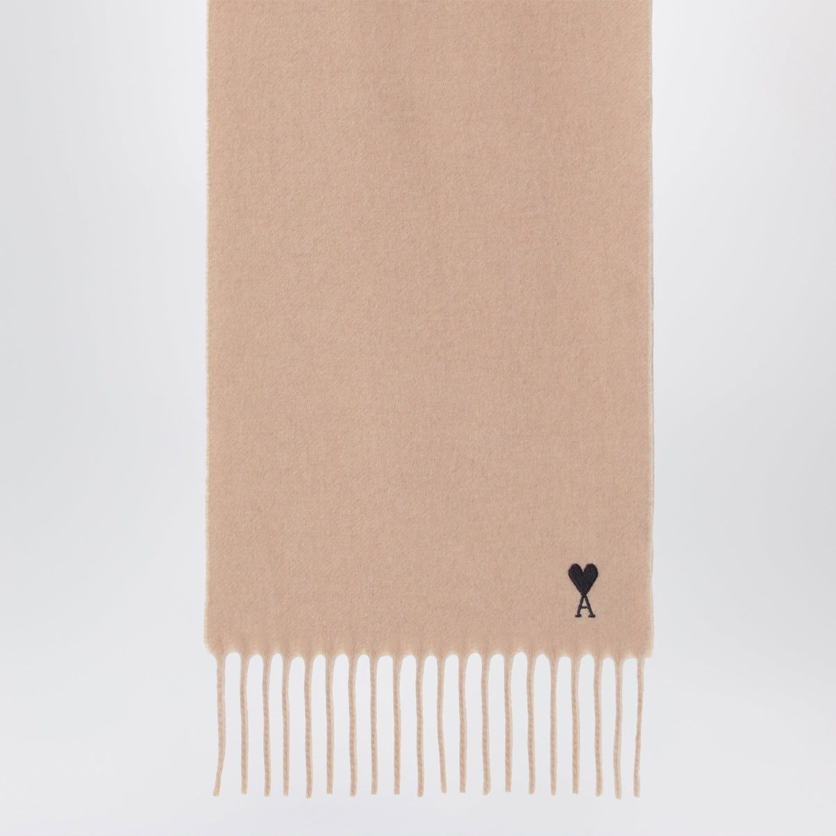 Ami Paris Beige Ami De Coeur Wool Scarf Men AMI PARIS