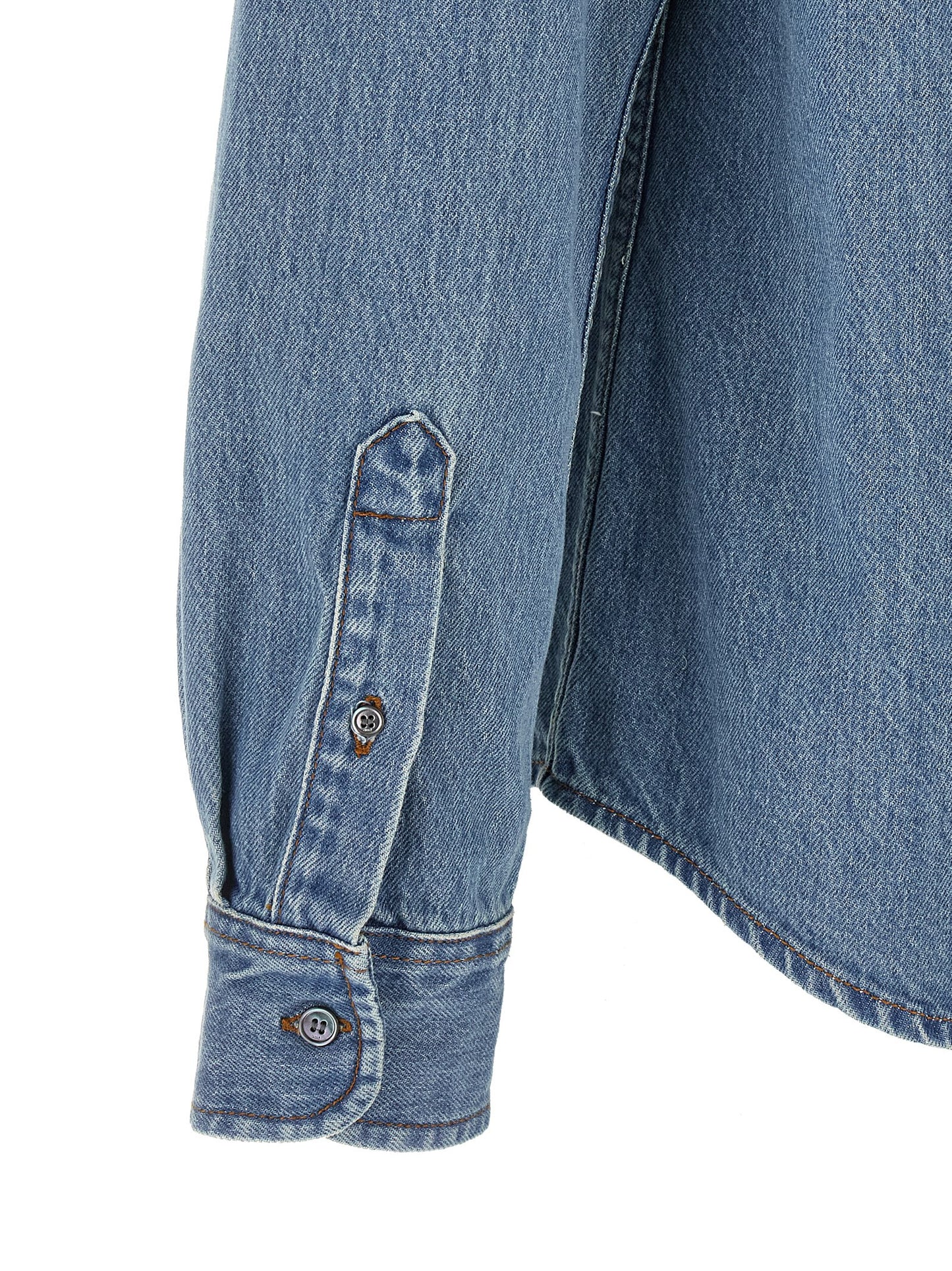 Ami Paris Men 'Ami De Coeur' Denim Shirt AMI PARIS