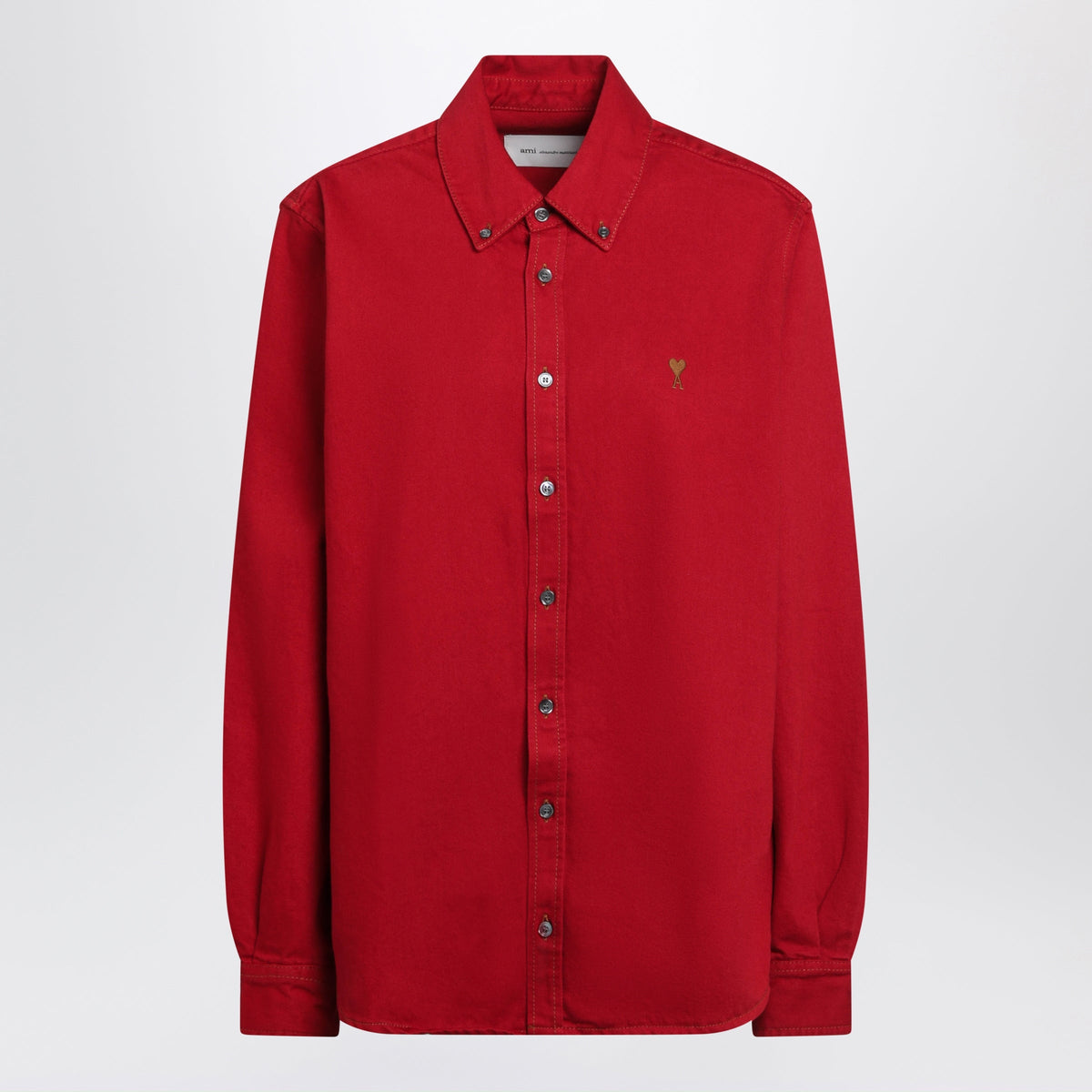 Ami Paris Ami De Cå“Ur Ruby Red Cotton Shirt Women AMI PARIS
