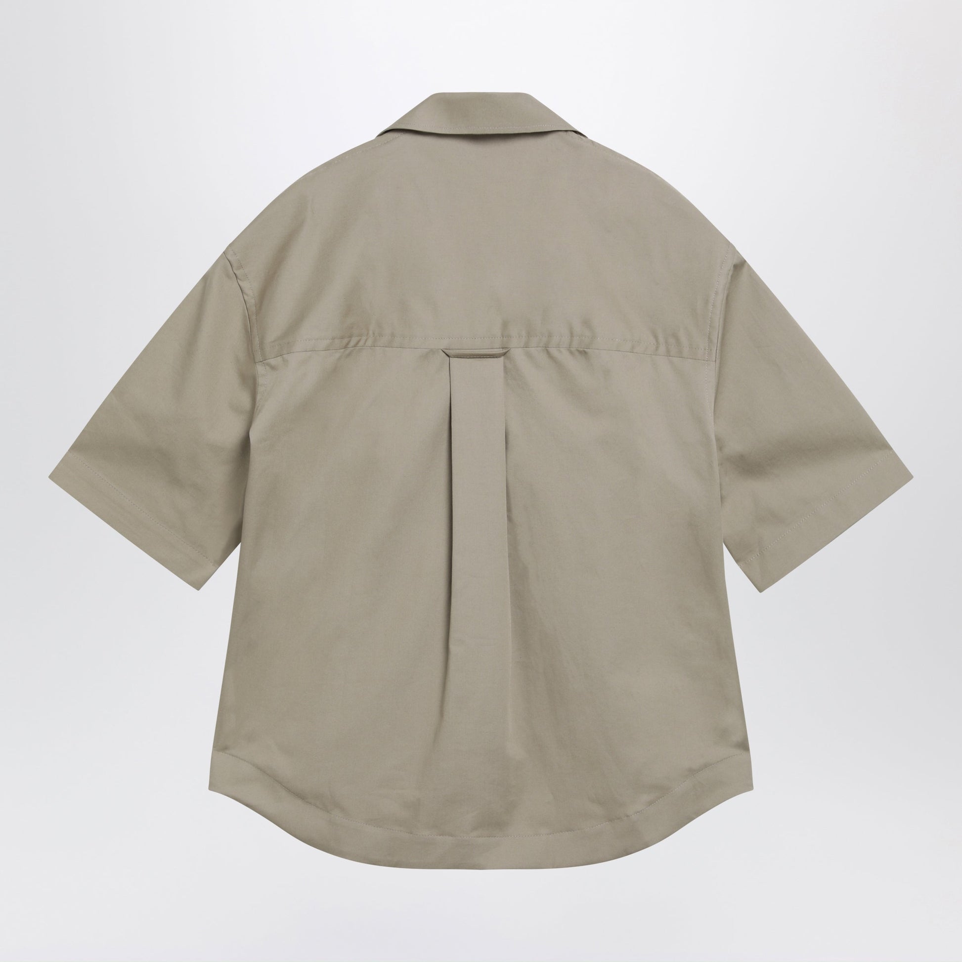 Ami Paris Beige Taupe Cotton Bowling Shirt Men AMI PARIS