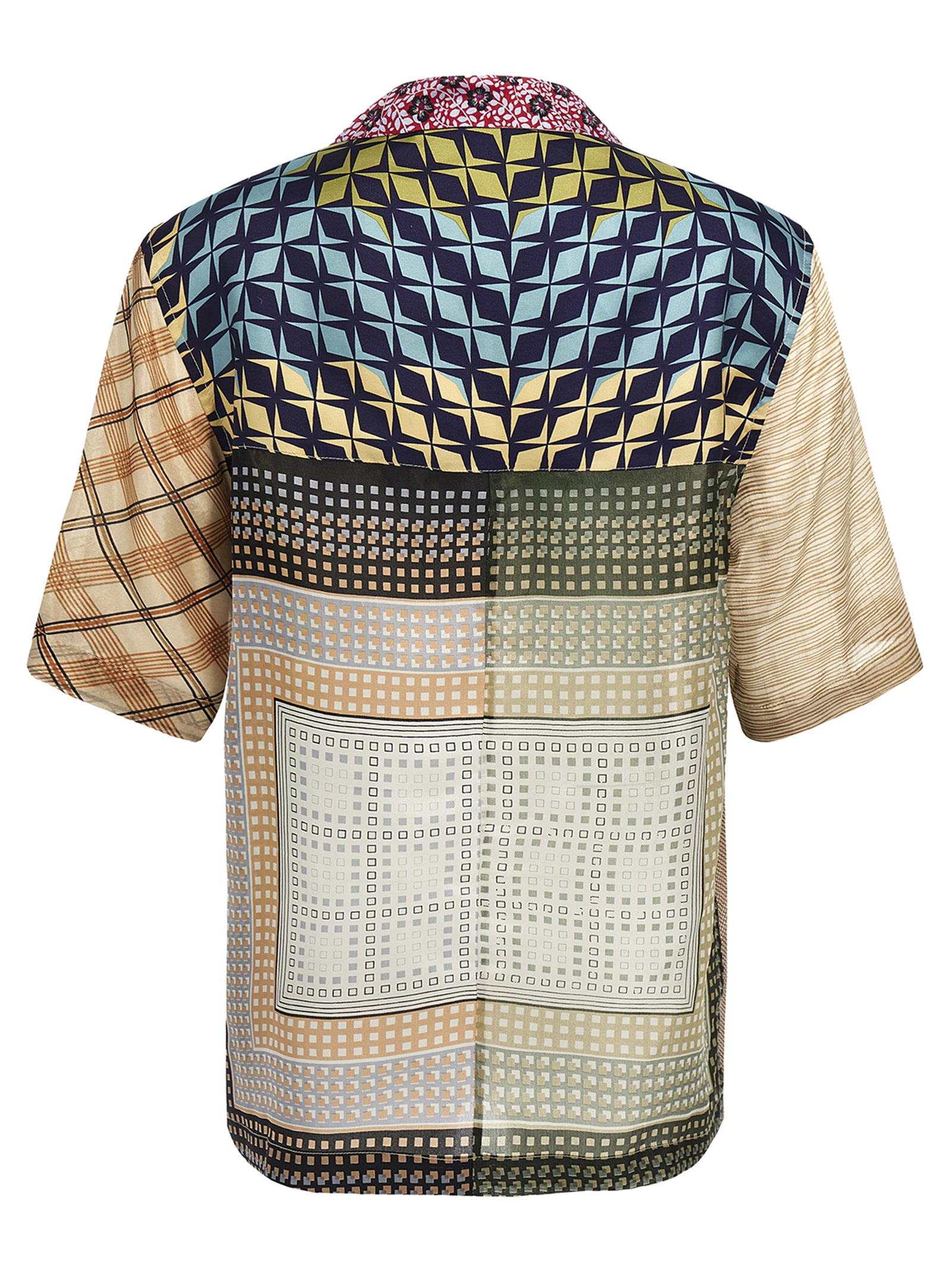 Marine Serre Women 'Regenerated Silk Scarves Bowling' Shirt MARINE SERRE