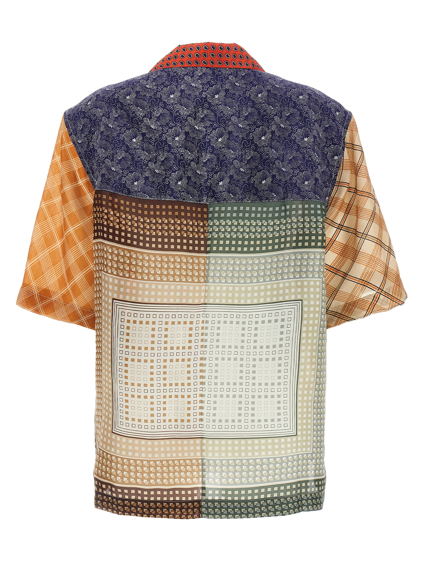 Marine Serre Women 'Regenerated Silk Scarves Bowling' Shirt MARINE SERRE