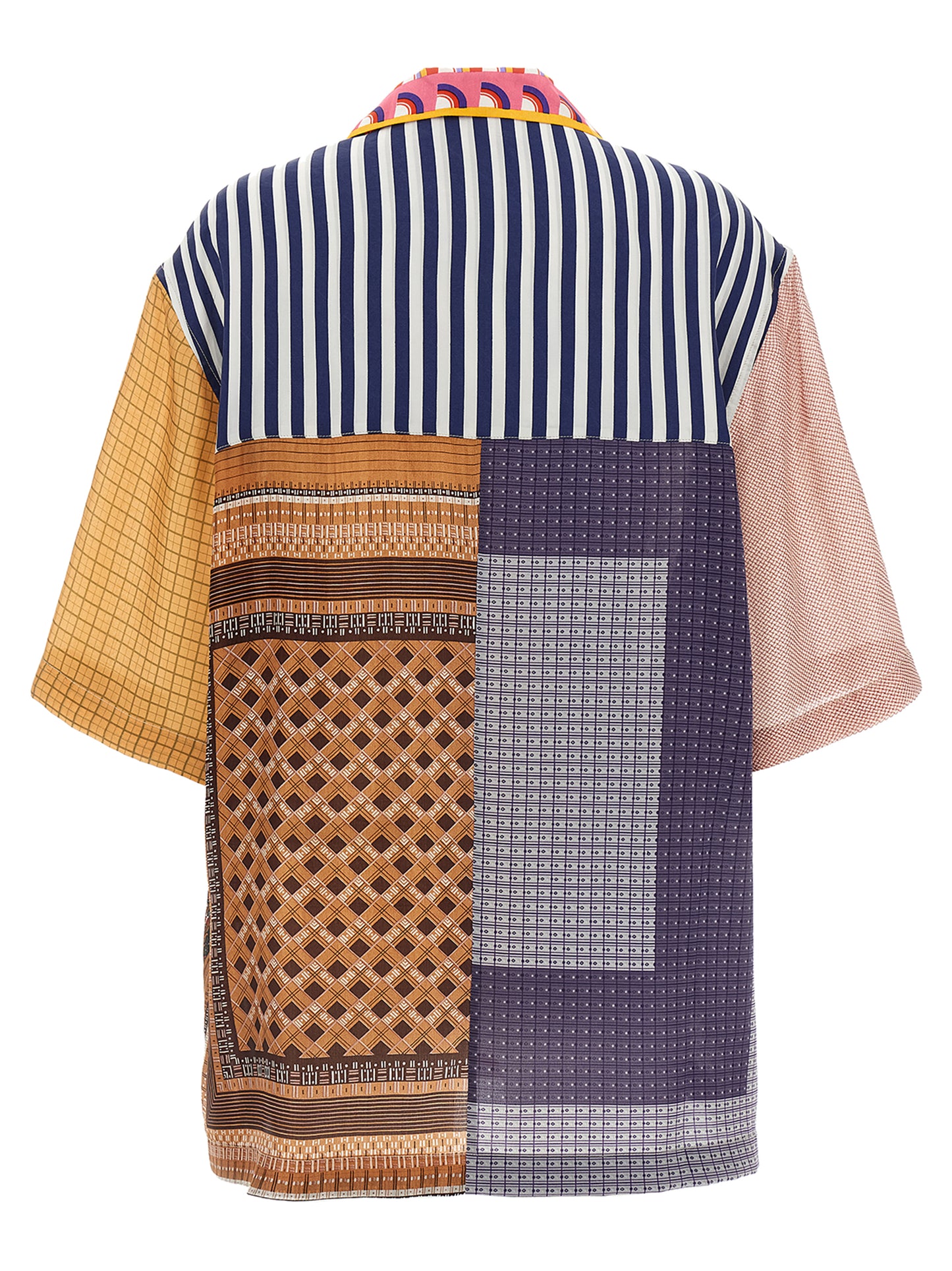 Marine Serre Women 'Regenerated Silk Scarves Bowling' Shirt MARINE SERRE