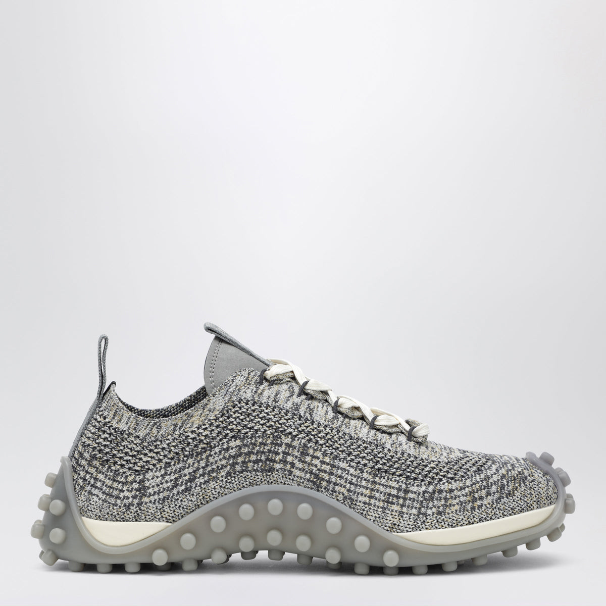 Ami Paris Mirage Sneakers In Grey And Ivory Mesh Men AMI PARIS