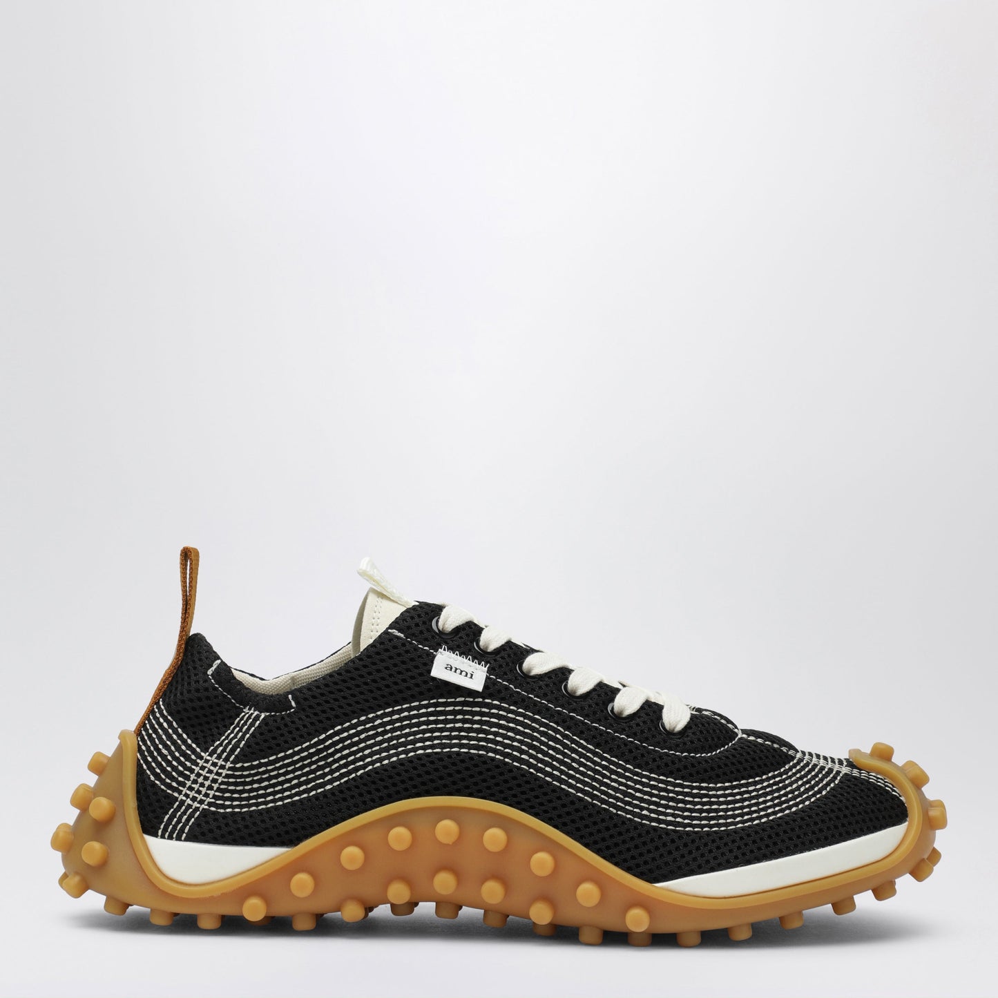 Ami Paris Black/Ivory Mesh Mirage Trainers Men AMI PARIS