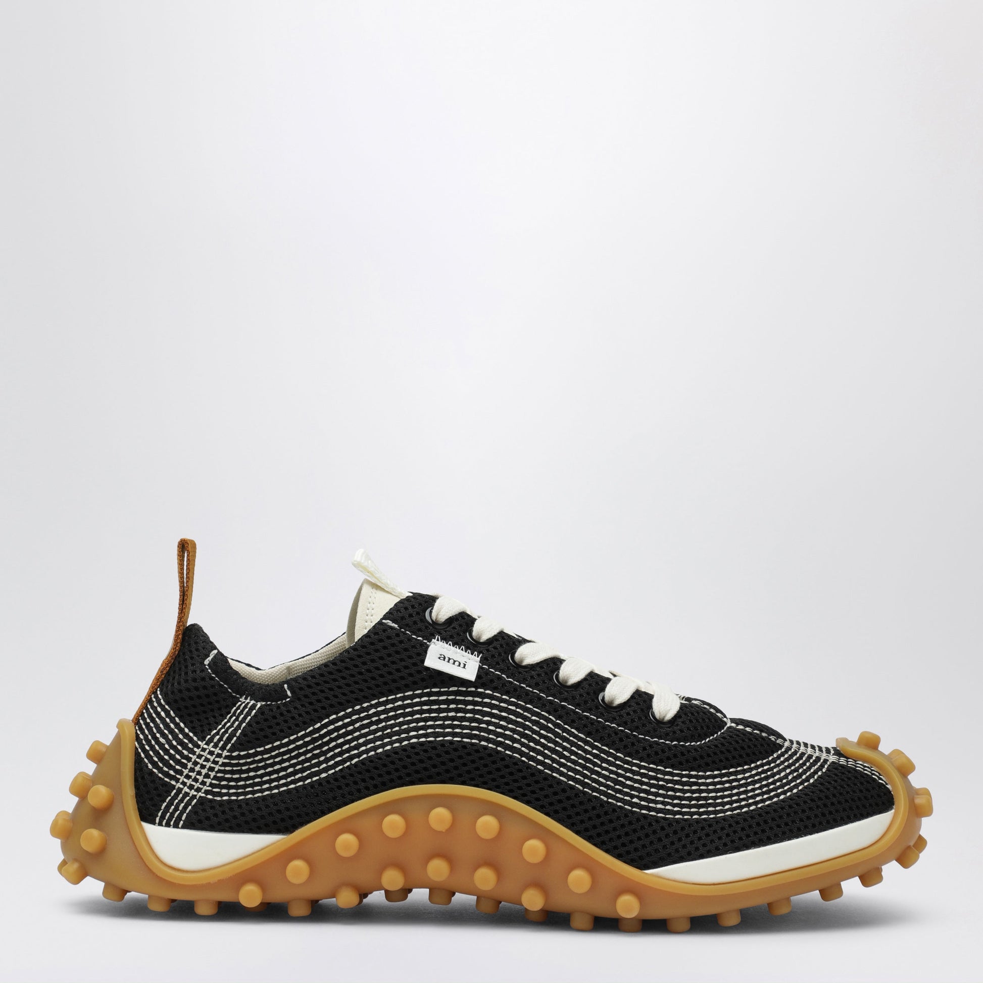 Ami Paris Black/Ivory Mesh Mirage Trainers Men AMI PARIS