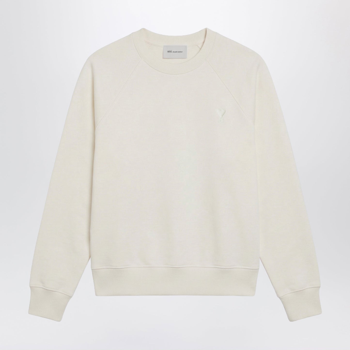 Ami Paris Cream Ami De Coeur Sweatshirt Men AMI PARIS