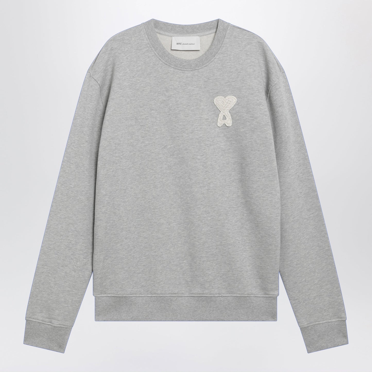 Ami Paris Grey Ami De Coeur Cotton Sweatshirt Men AMI PARIS