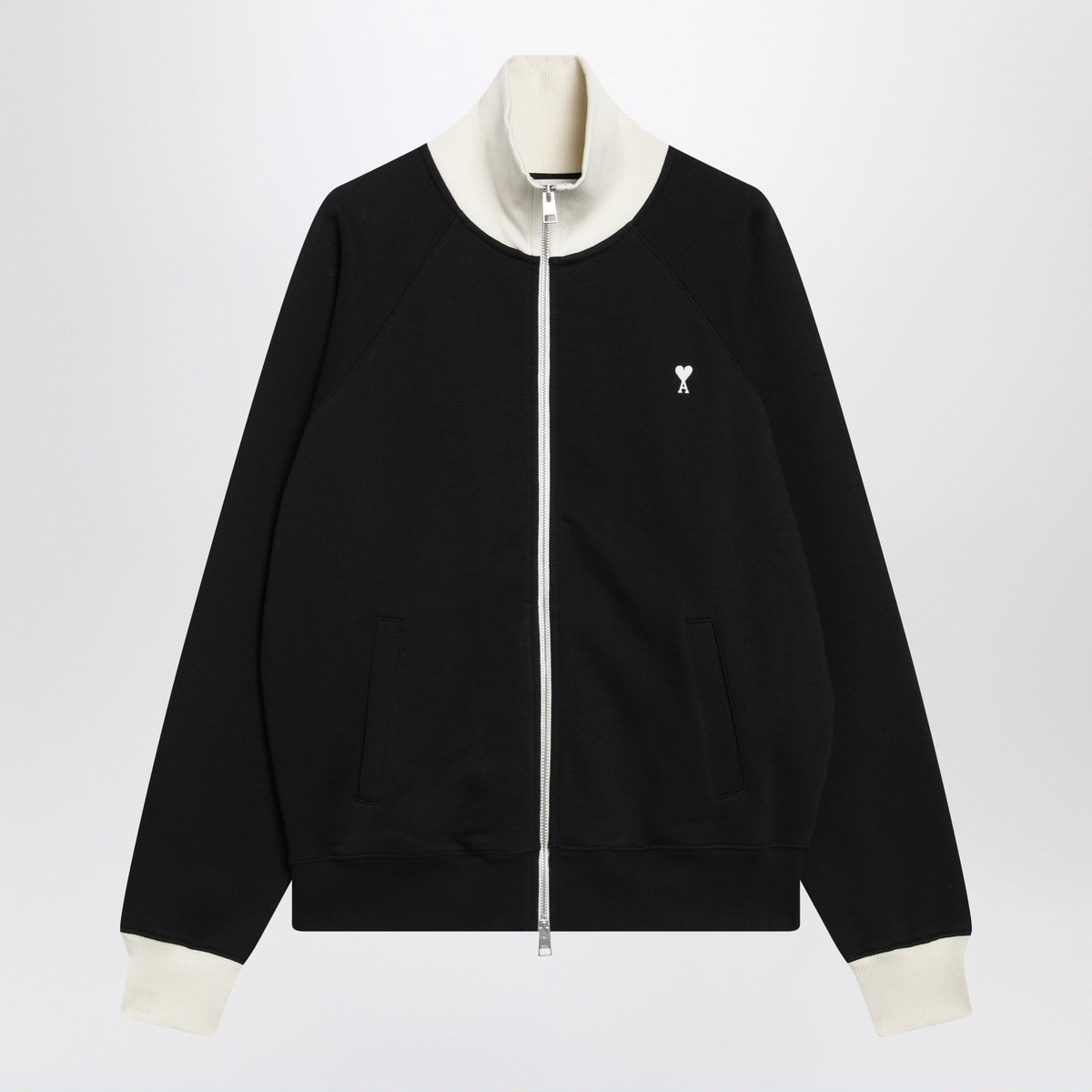 Ami Paris Black Ami De Cå“Ur Sweatshirt In Cotton Men AMI PARIS