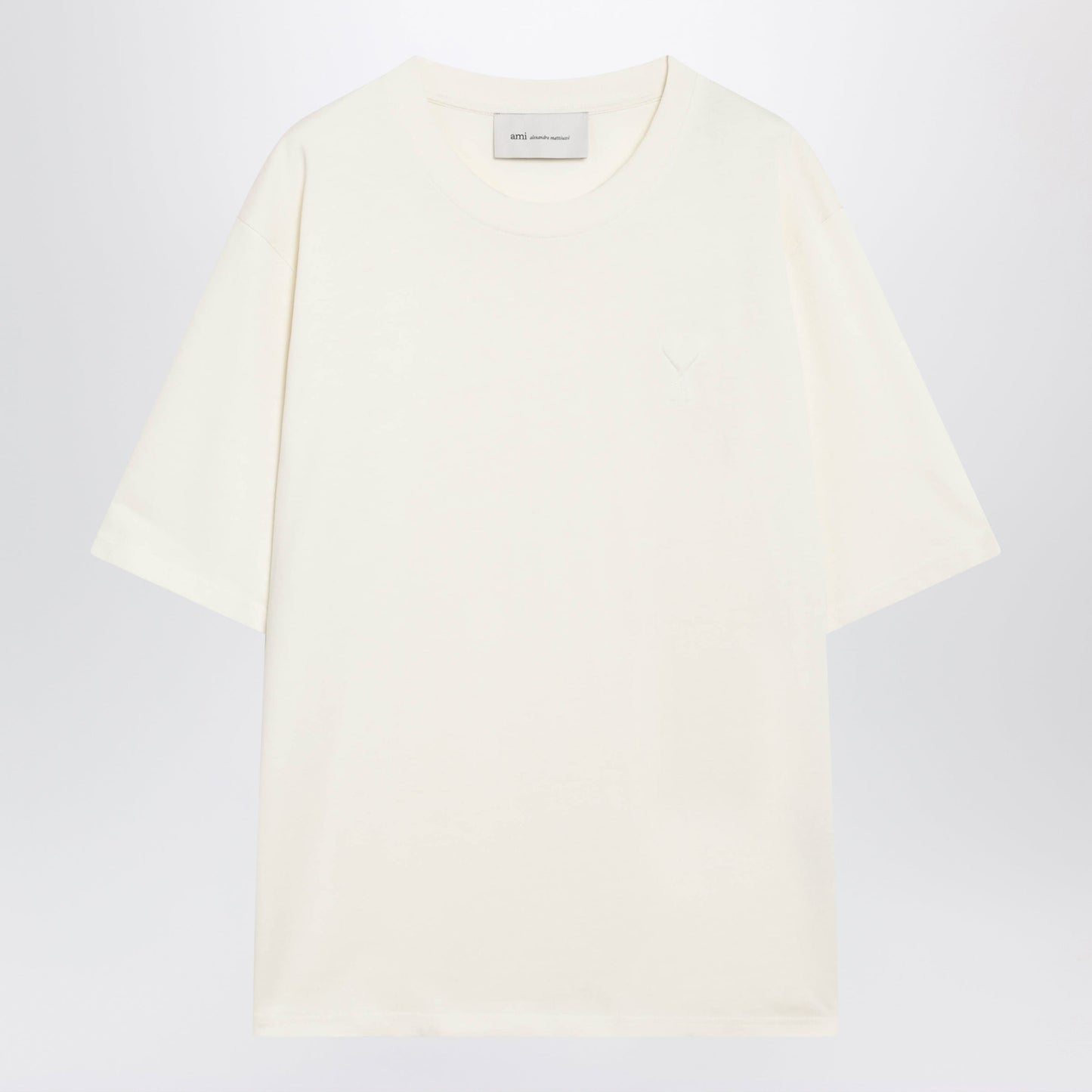 Ami Paris Ivory Ami De Coeur T-Shirt Men AMI PARIS