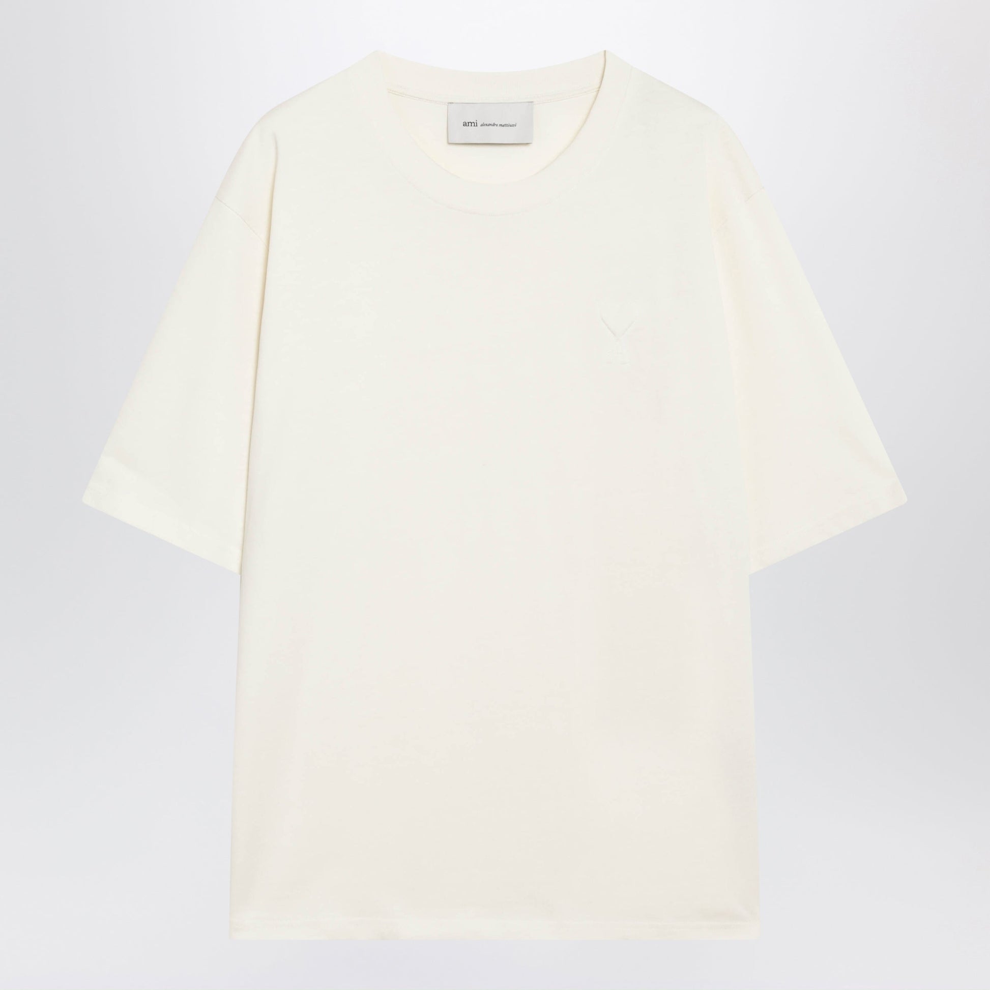 Ami Paris Ivory Ami De Coeur T-Shirt Men AMI PARIS
