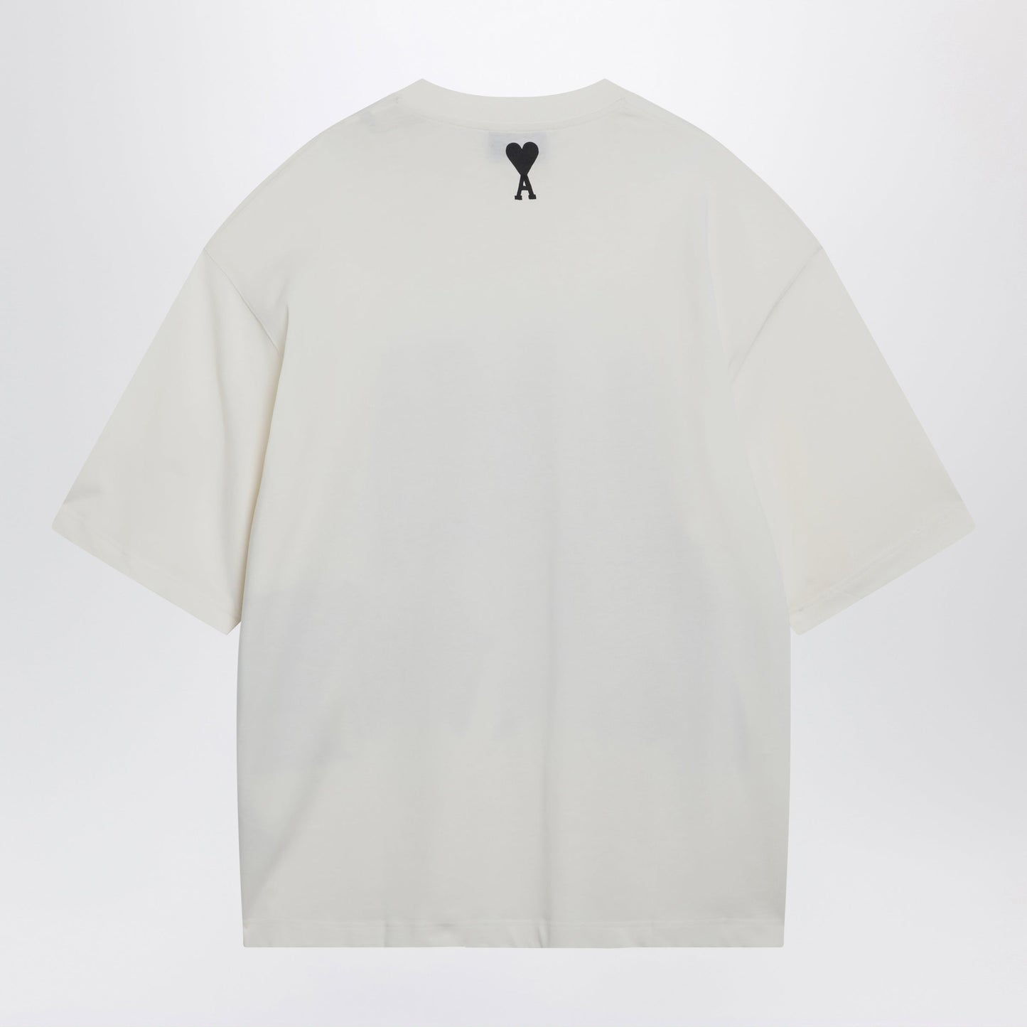 Ami Paris Cream White T-Shirt With Logo Print Men AMI PARIS