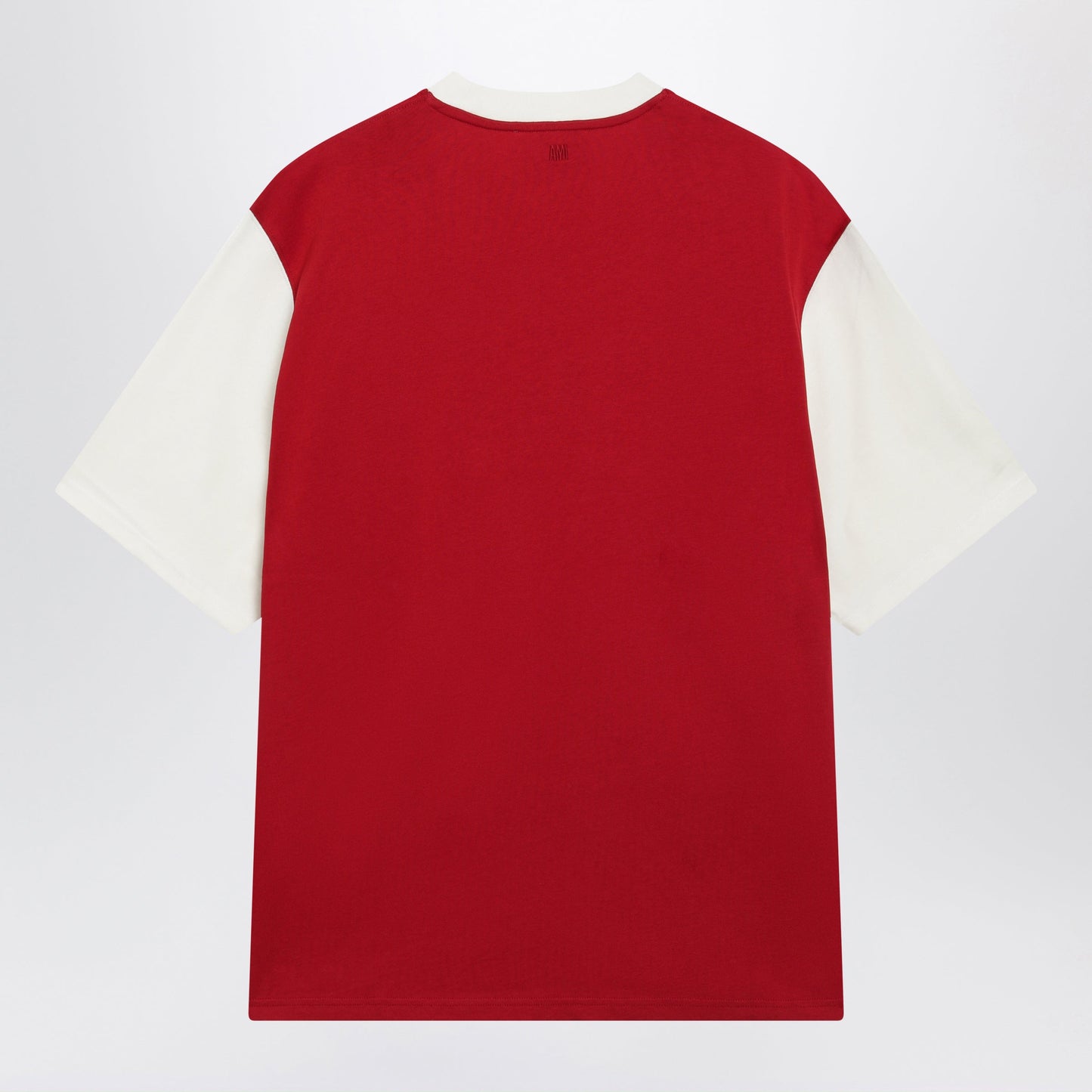 Ami Paris Ruby Red T-Shirt With Logo Embroidery Men AMI PARIS
