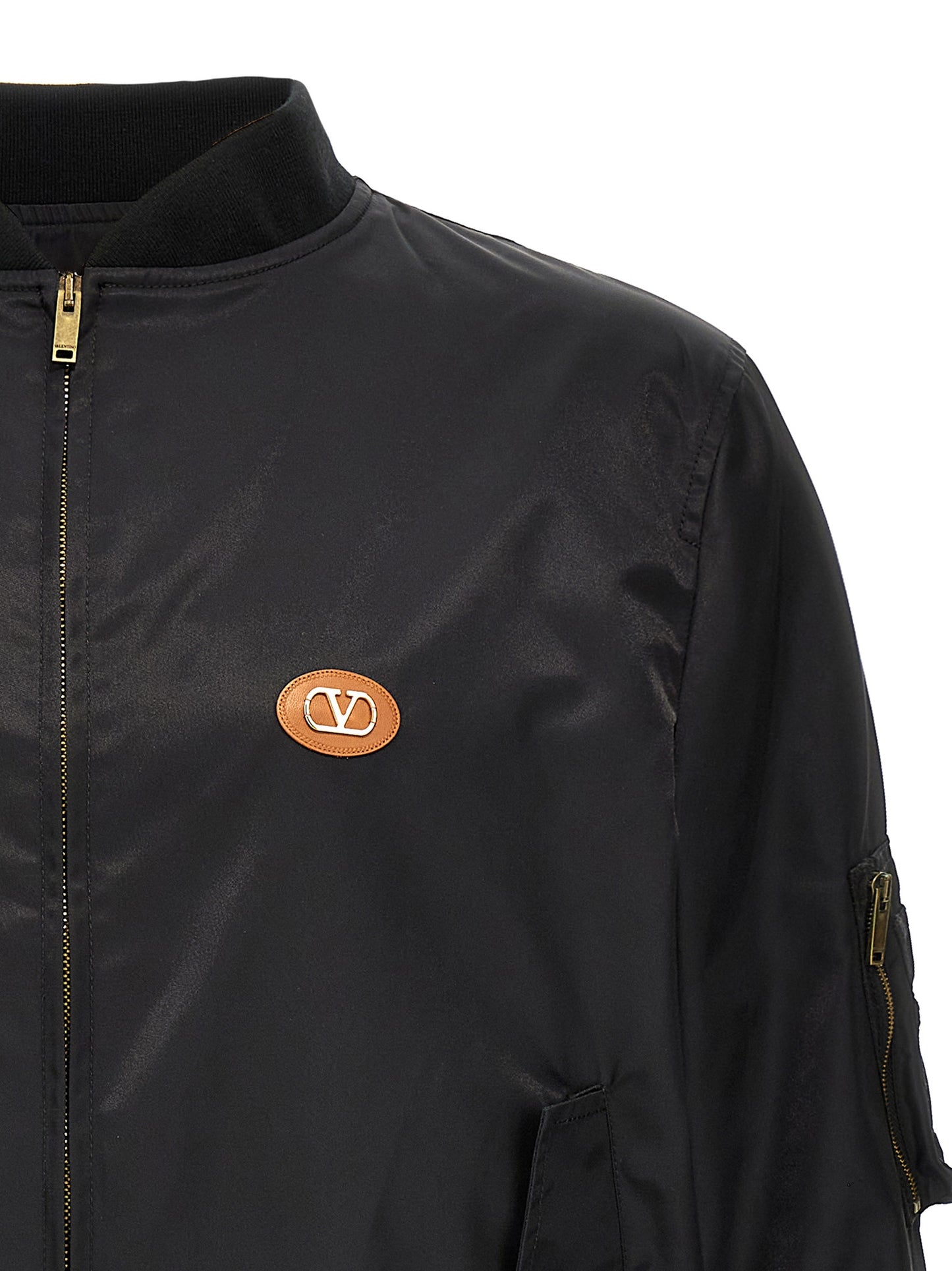 Valentino Garavani Men Valentino Garavani Logo Bomber Jacket VALENTINO GARAVANI