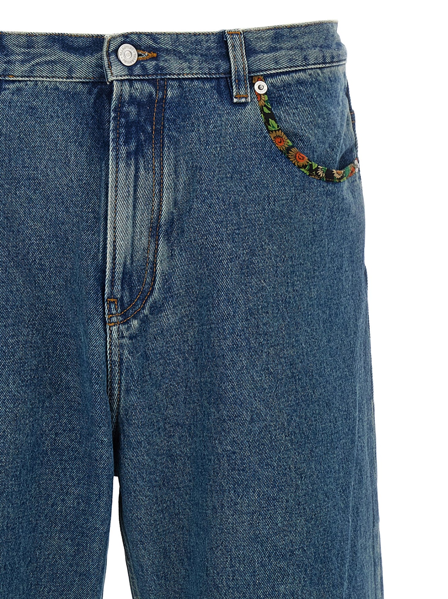 Valentino Garavani Men Valentino Garavani Floral Insert Jeans VALENTINO GARAVANI