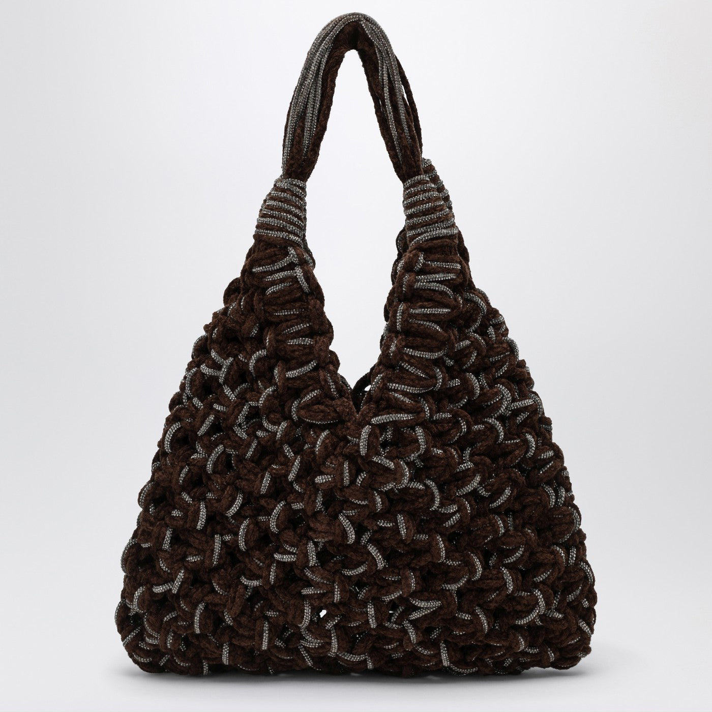 Hibourama Vannifique Crystal Bag In Brown Velvet Women Hibourama