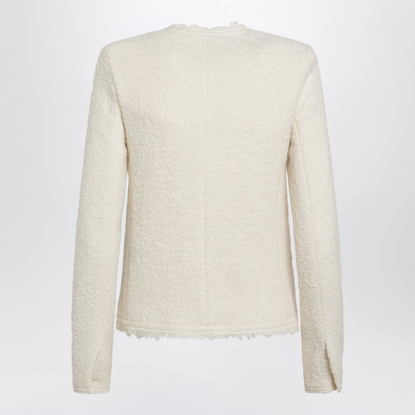 Isabel Marant Suely Boucle Jacket With Fringed Trim In Ecru Women ISABEL MARANT