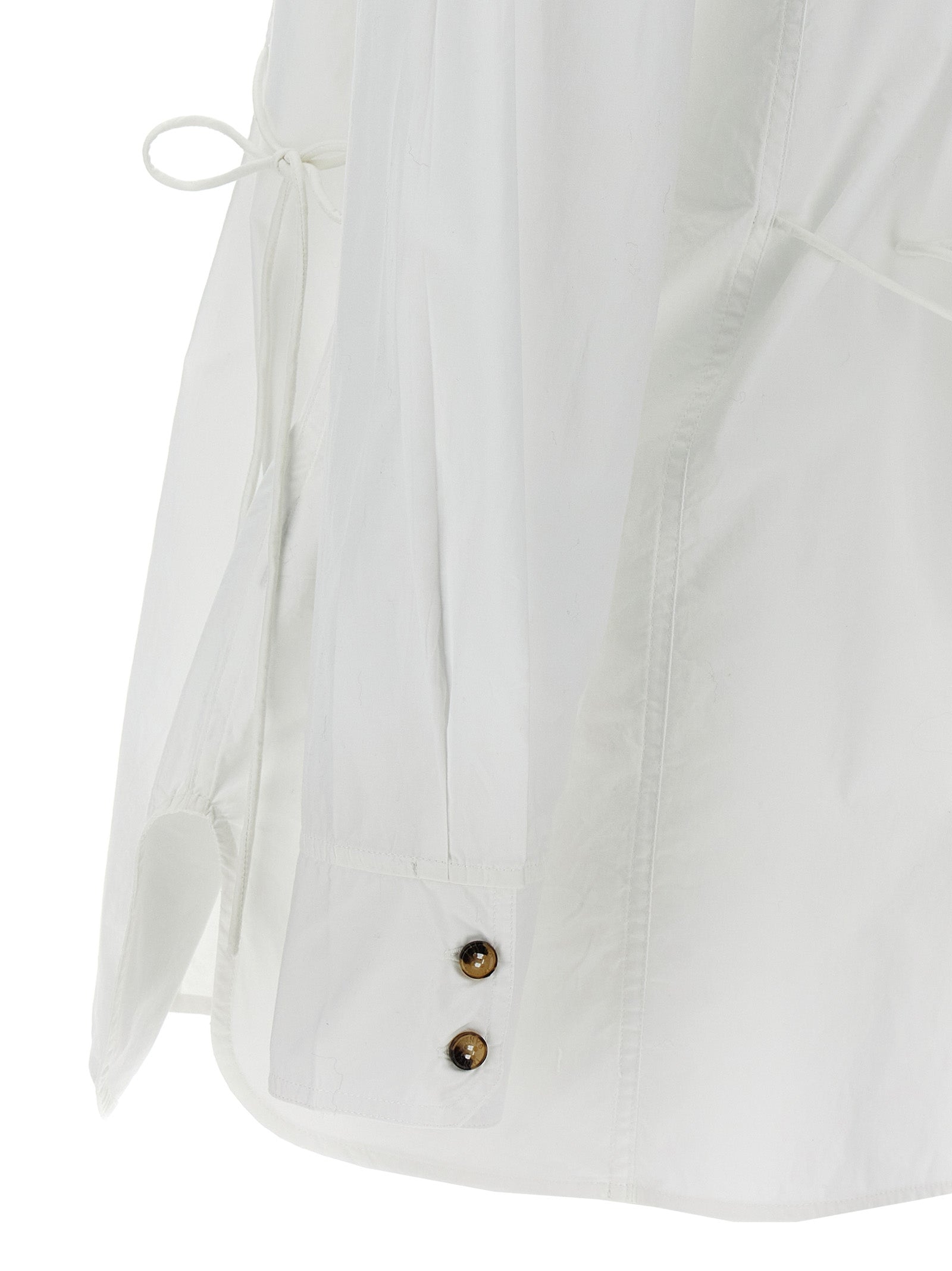 Ganni Women Lace-Up Shirt GANNI