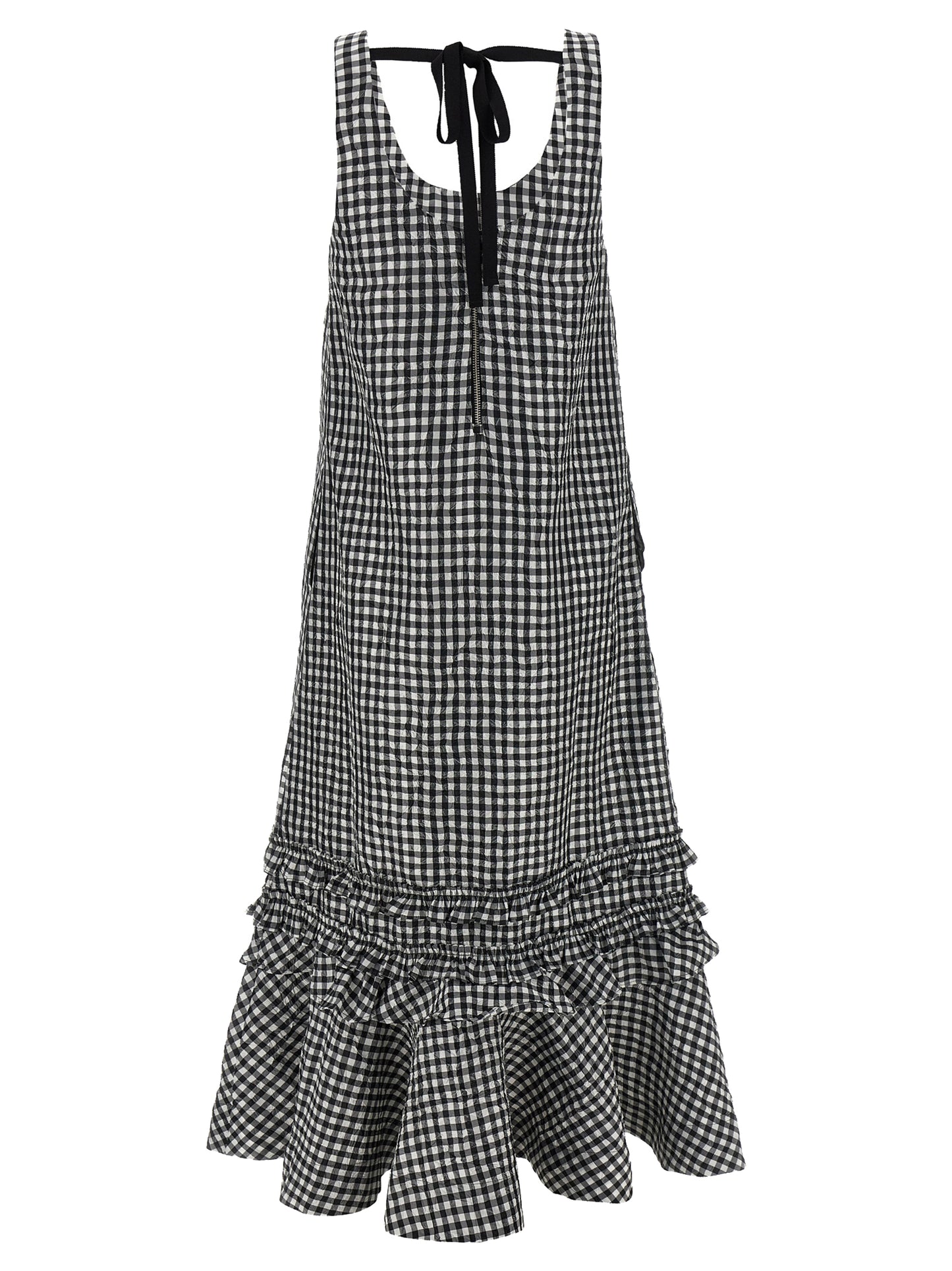 Ganni Women 'Crinkled Check Long' Dress GANNI