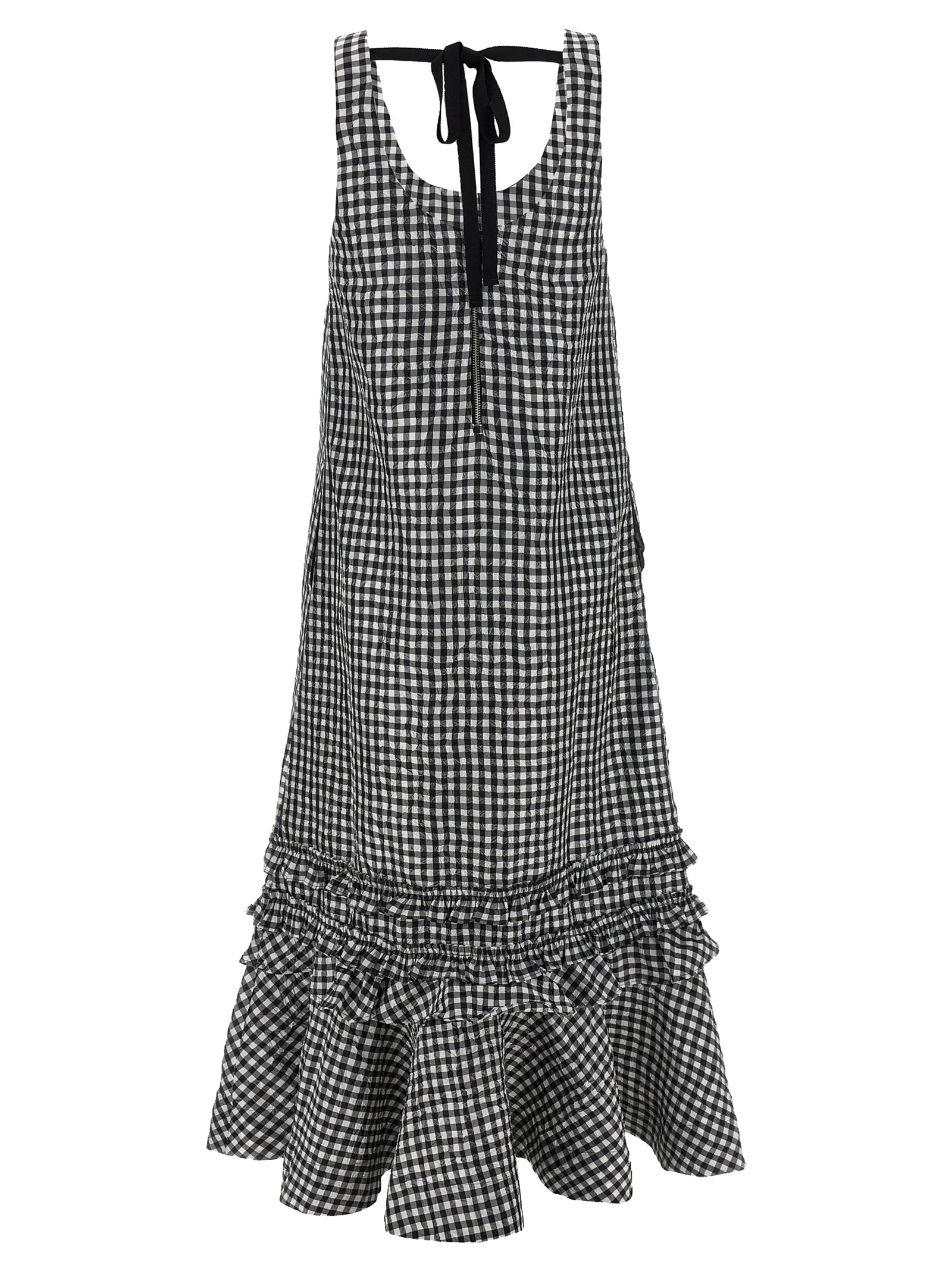 Ganni Women 'Crinkled Check Long' Dress GANNI