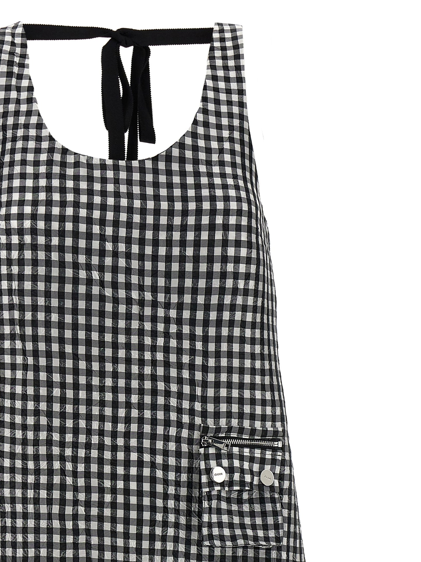 Ganni Women 'Crinkled Check Long' Dress GANNI