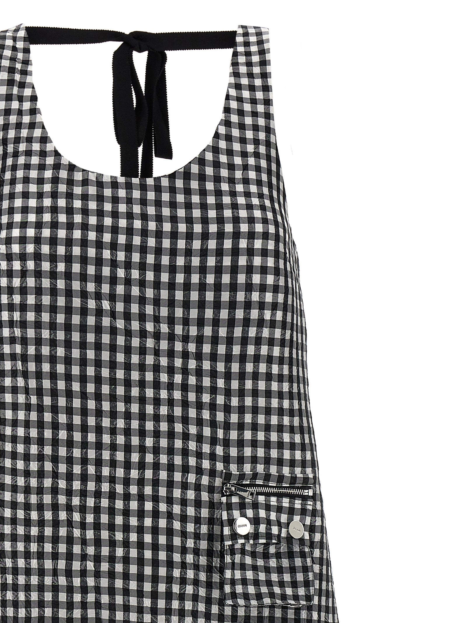 Ganni Women 'Crinkled Check Long' Dress GANNI