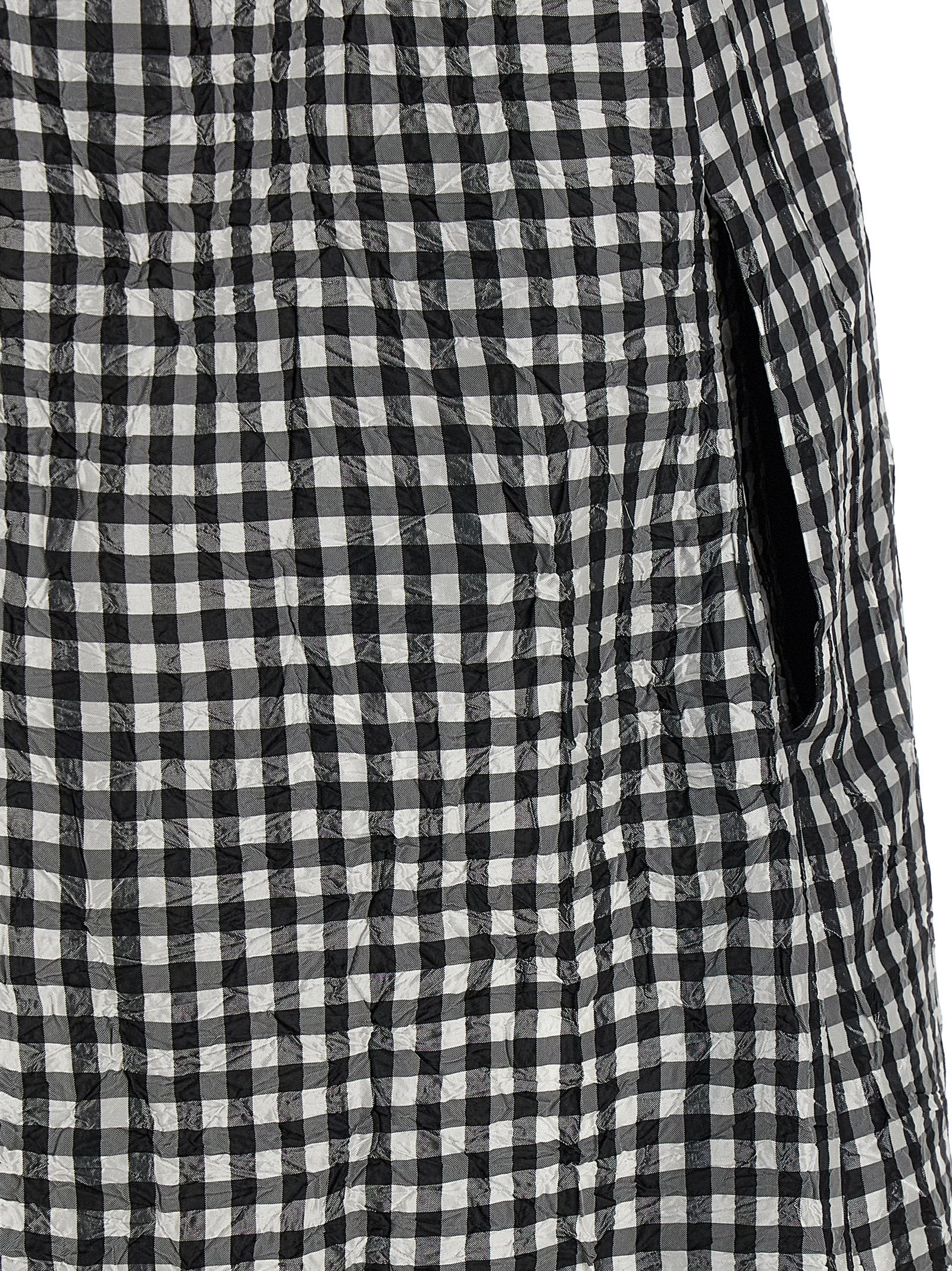 Ganni Women 'Crinkled Check Long' Dress GANNI