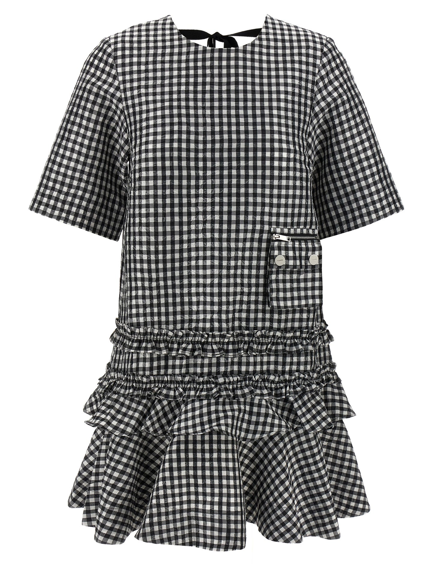 Ganni Women 'Crinkled Check Mini' Dress GANNI