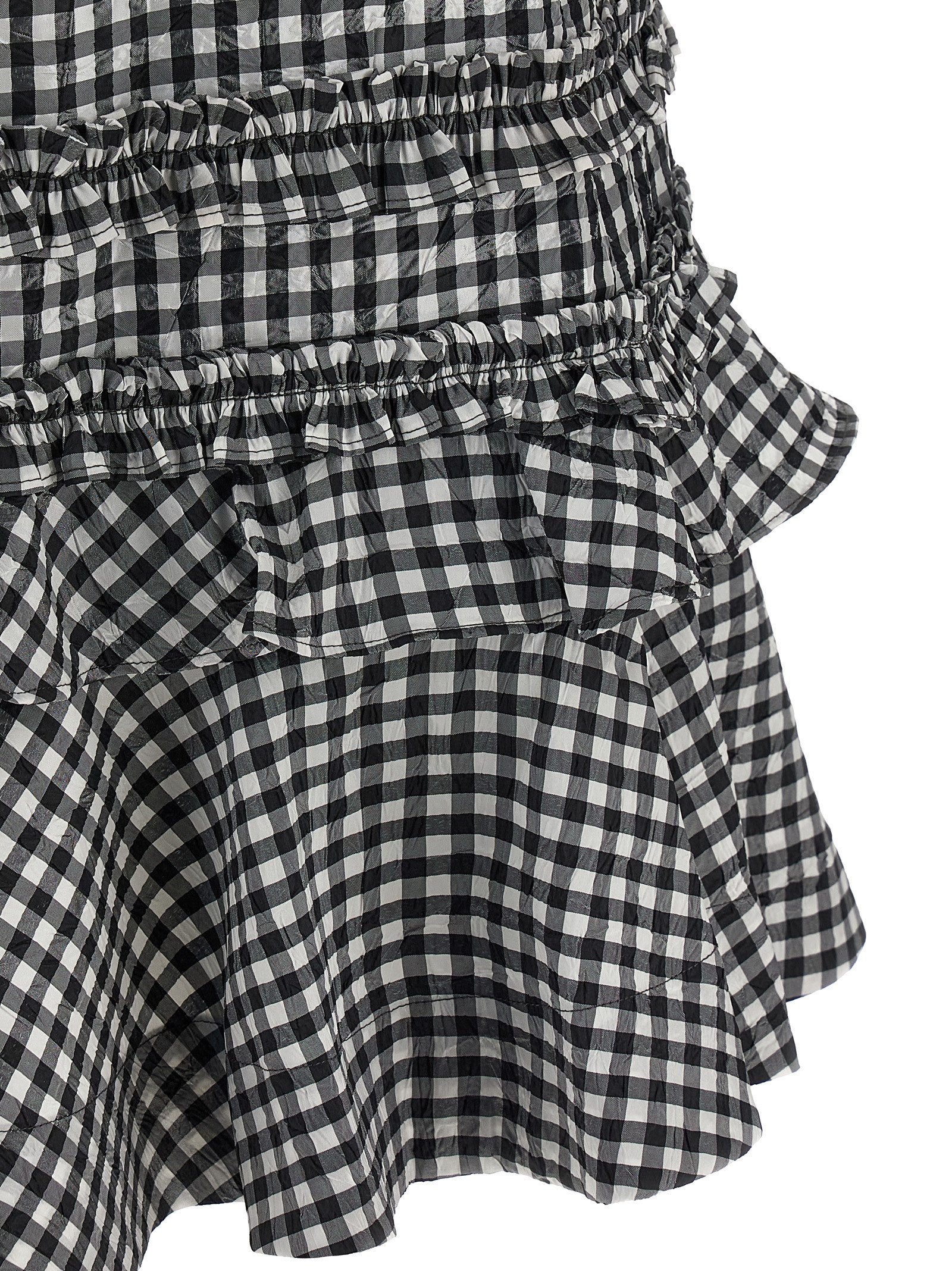 Ganni Women 'Crinkled Check Mini' Dress GANNI
