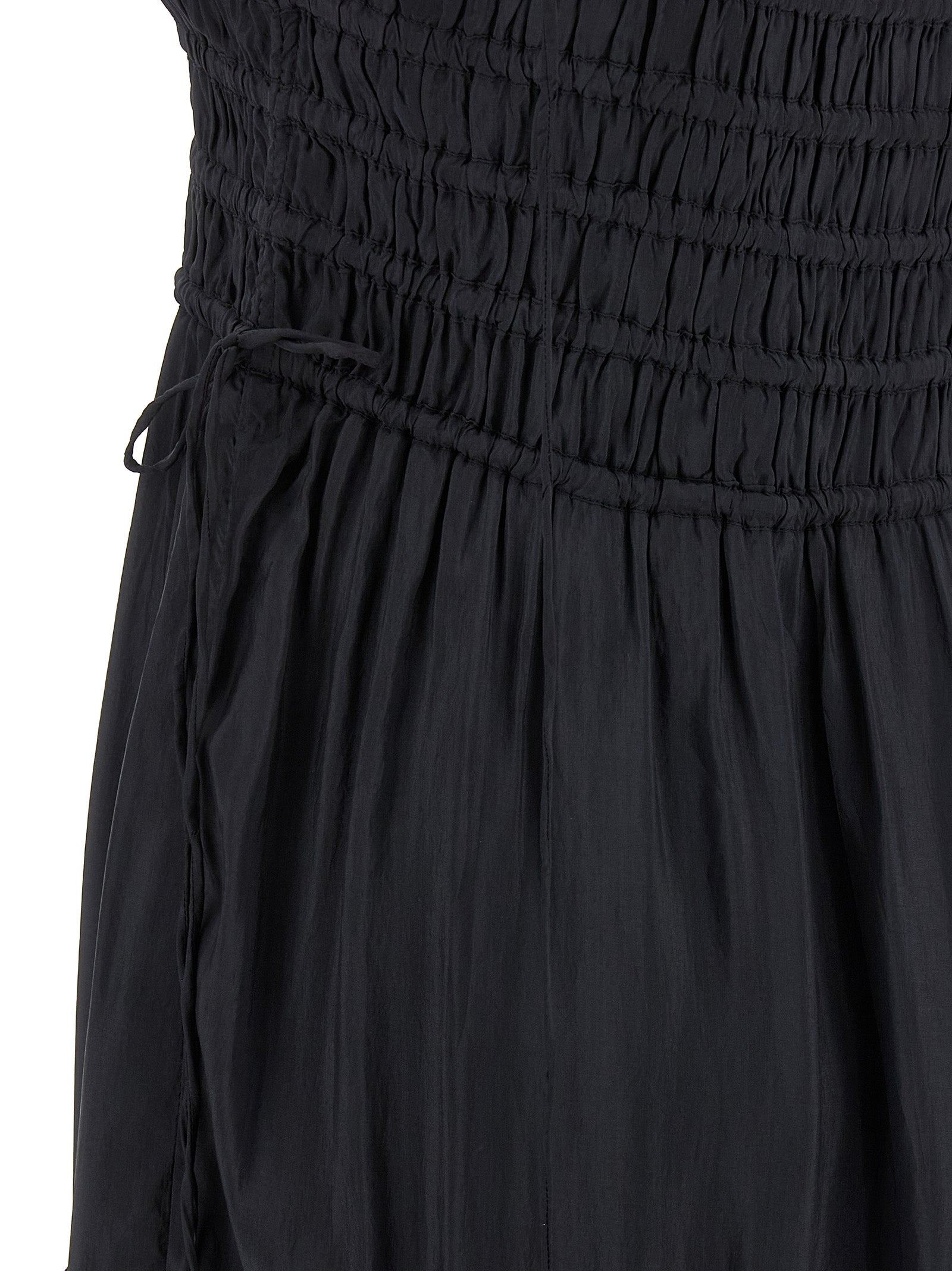 Ganni Women 'Black Smock Tie' Dress GANNI