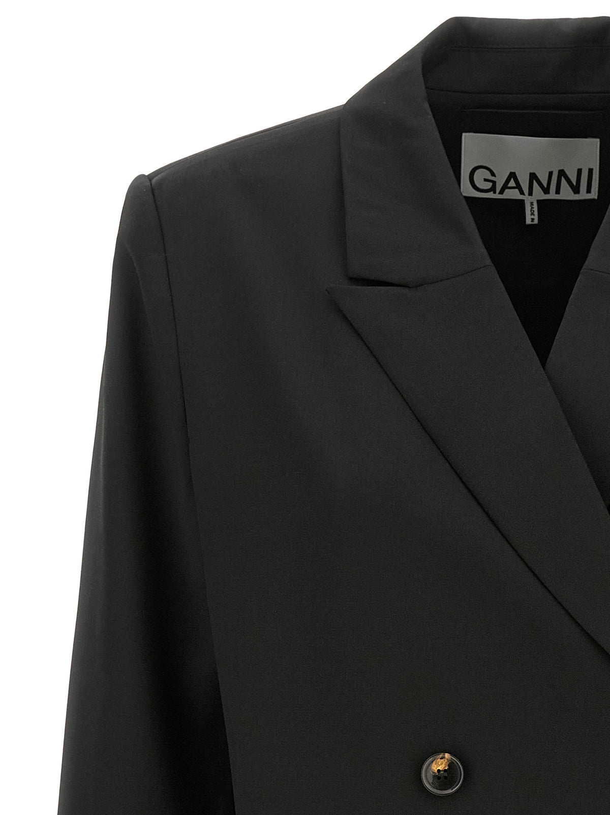 Ganni Women Double-Breasted Wool Blazer GANNI