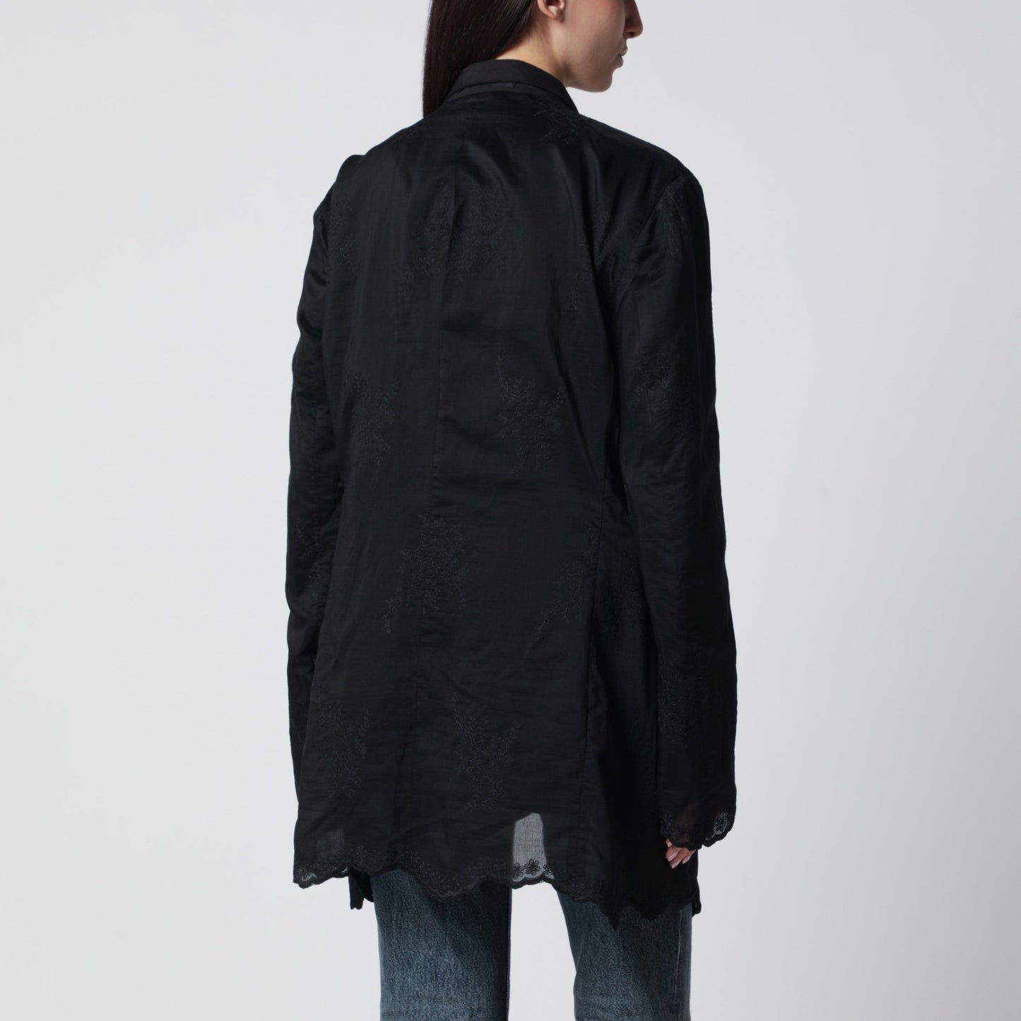 Our Legacy Reversible Drip Blazer In Soot Black Techflax Women OUR LEGACY