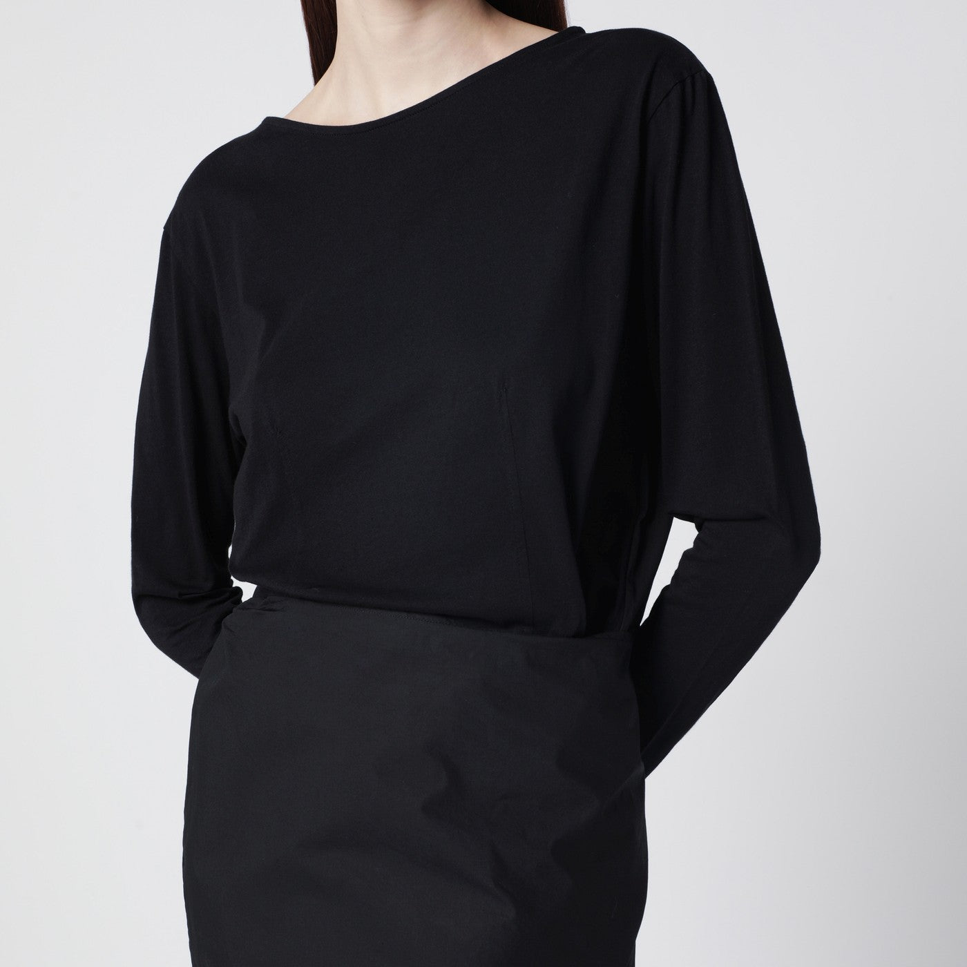 Our Legacy Twisted Jersey Dress In Void Black Clean Women OUR LEGACY