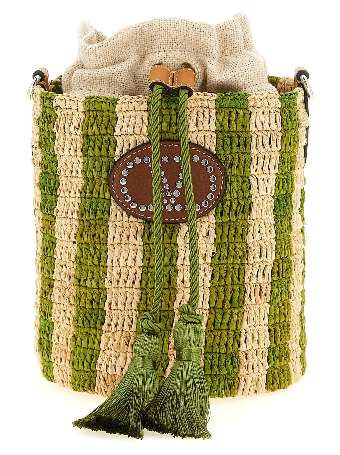 Valentino Garavani Women Valentino Garavani Raffia Small Bucket Bag VALENTINO GARAVANI
