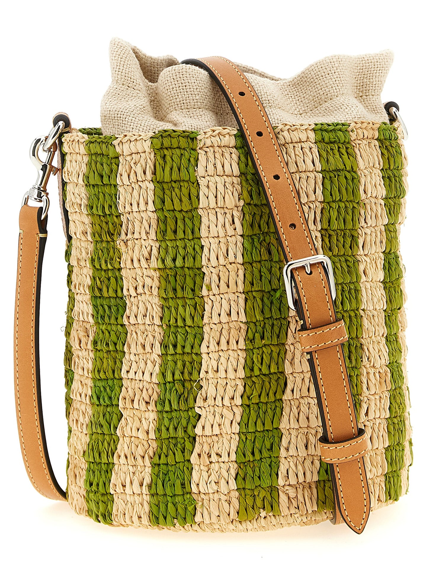 Valentino Garavani Women Valentino Garavani Raffia Small Bucket Bag VALENTINO GARAVANI