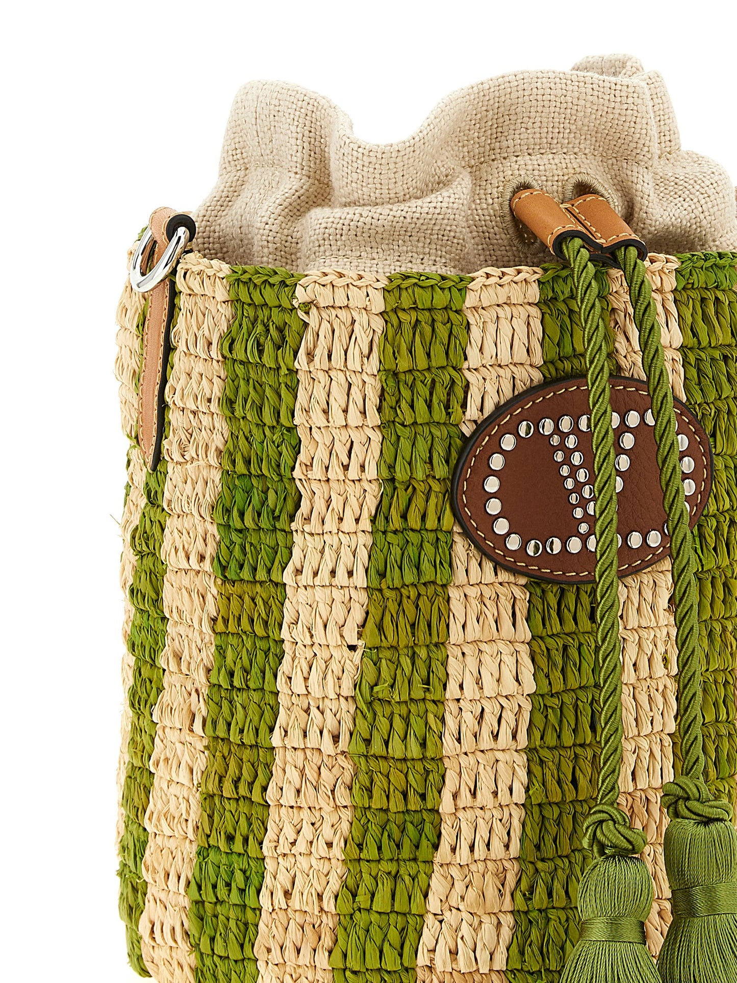Valentino Garavani Women Valentino Garavani Raffia Small Bucket Bag VALENTINO GARAVANI