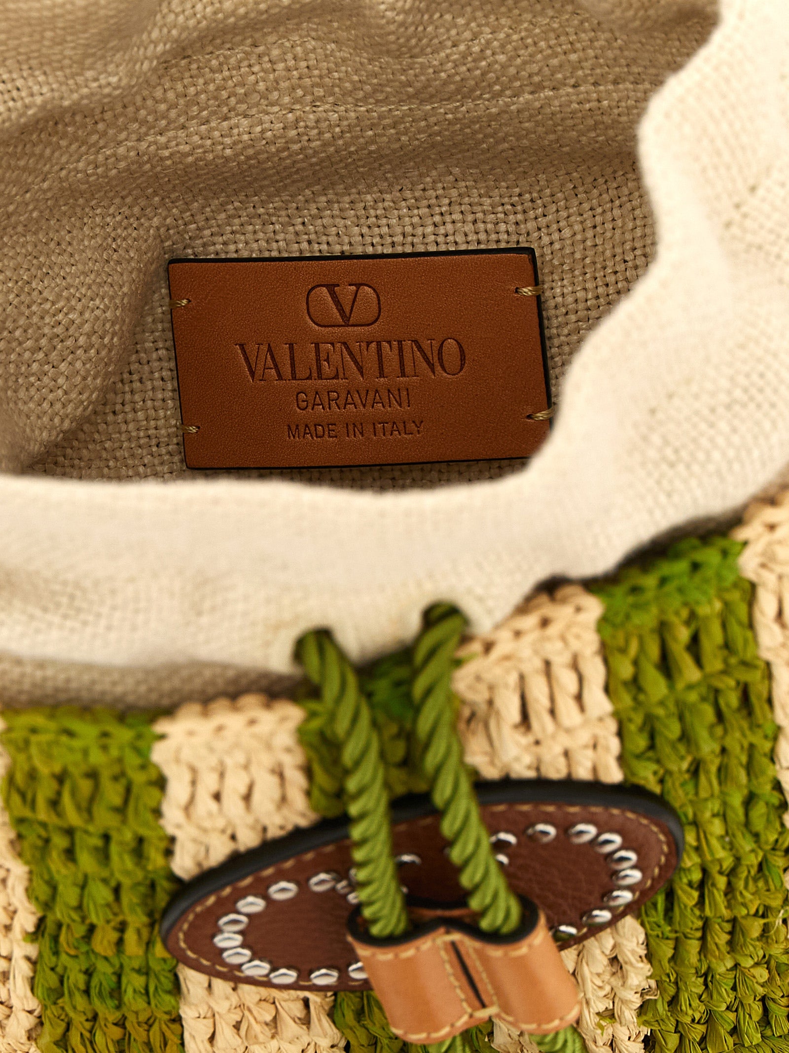 Valentino Garavani Women Valentino Garavani Raffia Small Bucket Bag VALENTINO GARAVANI