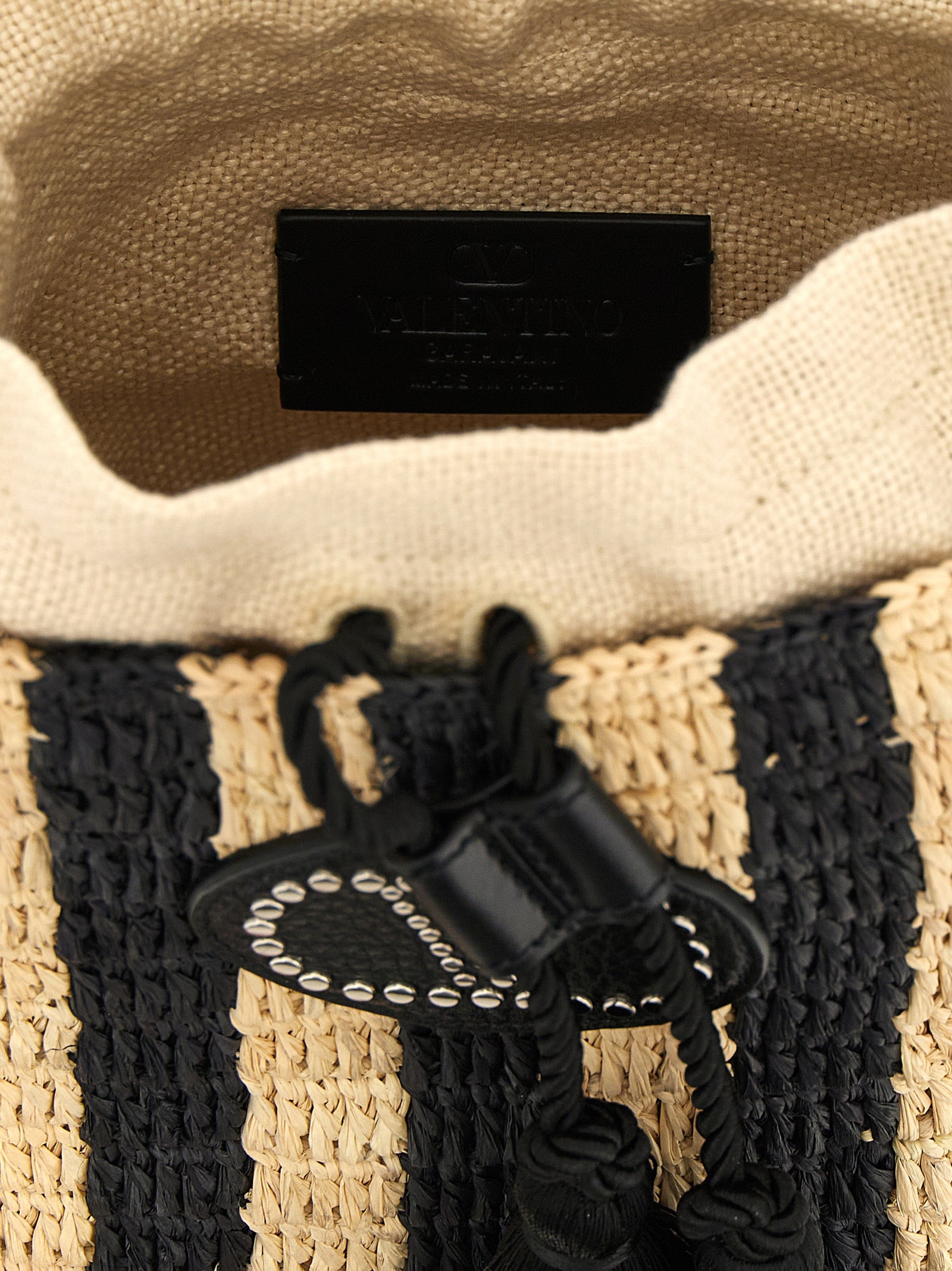 Valentino Garavani Women Valentino Garavani Raffia Small Bucket Bag VALENTINO GARAVANI
