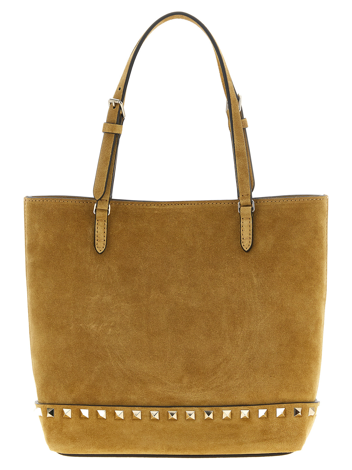 Valentino Garavani Women V. Garavani 'Rockstud' Small Beige Shopping Bag VALENTINO GARAVANI