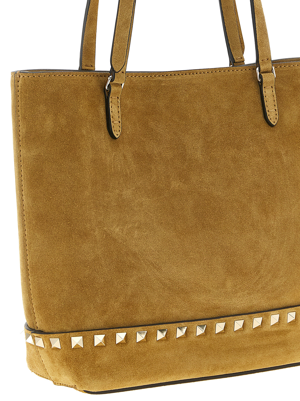 Valentino Garavani Women V. Garavani 'Rockstud' Small Beige Shopping Bag VALENTINO GARAVANI