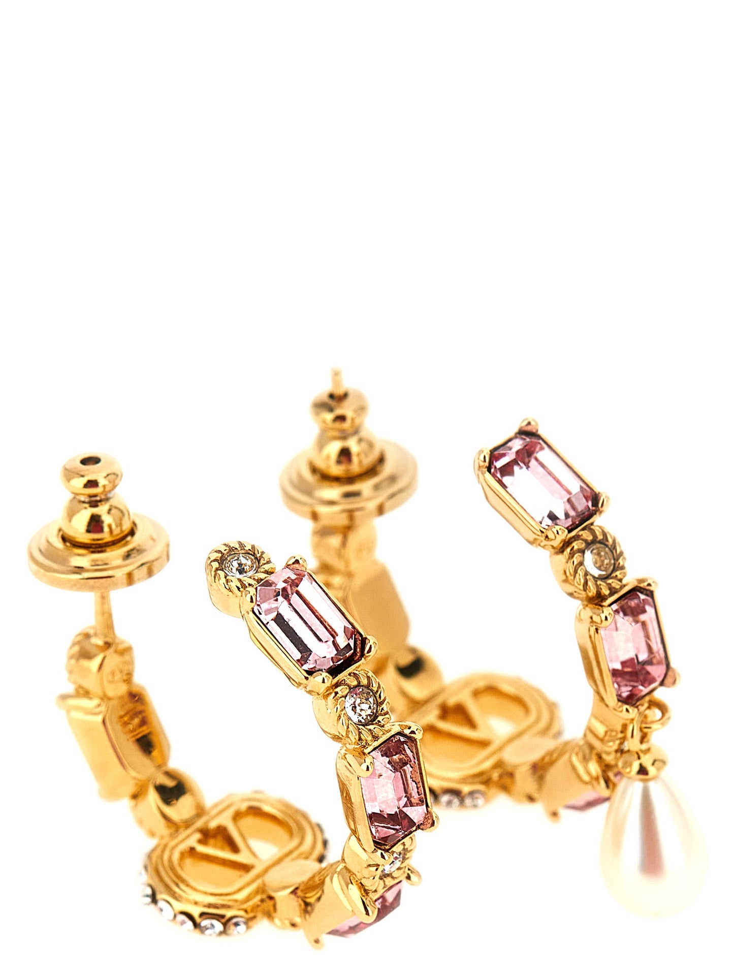 Valentino Garavani Women Valentino Garavani 'Ovalette' Earrings With Rhinestones VALENTINO GARAVANI