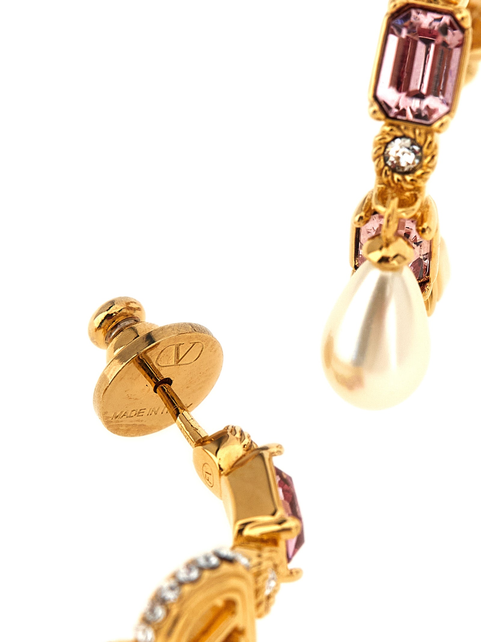 Valentino Garavani Women Valentino Garavani 'Ovalette' Earrings With Rhinestones VALENTINO GARAVANI