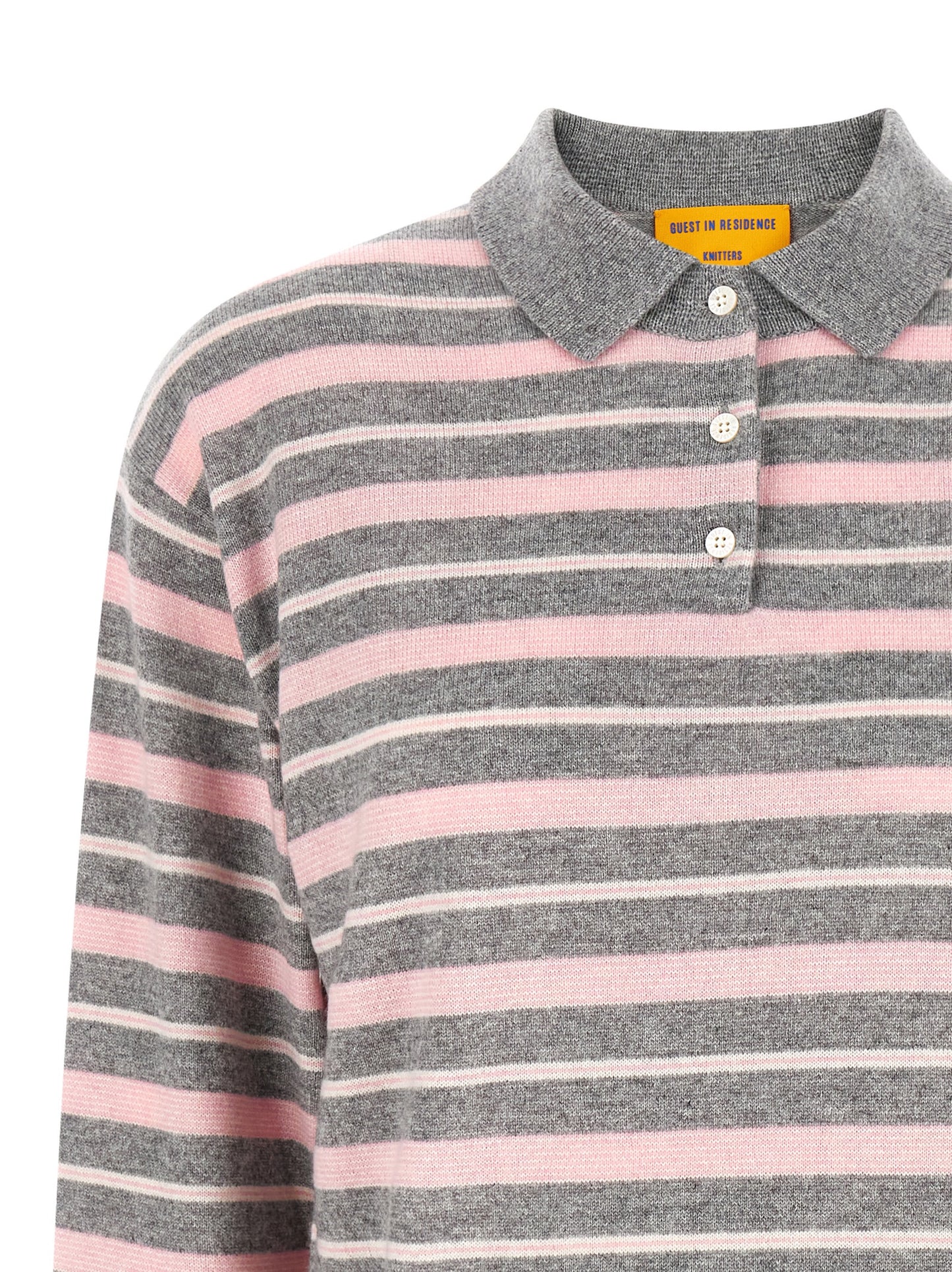 Guest In Residence Women 'Clloegiate Stripe Polo' Sweater GUEST IN RESIDENCE