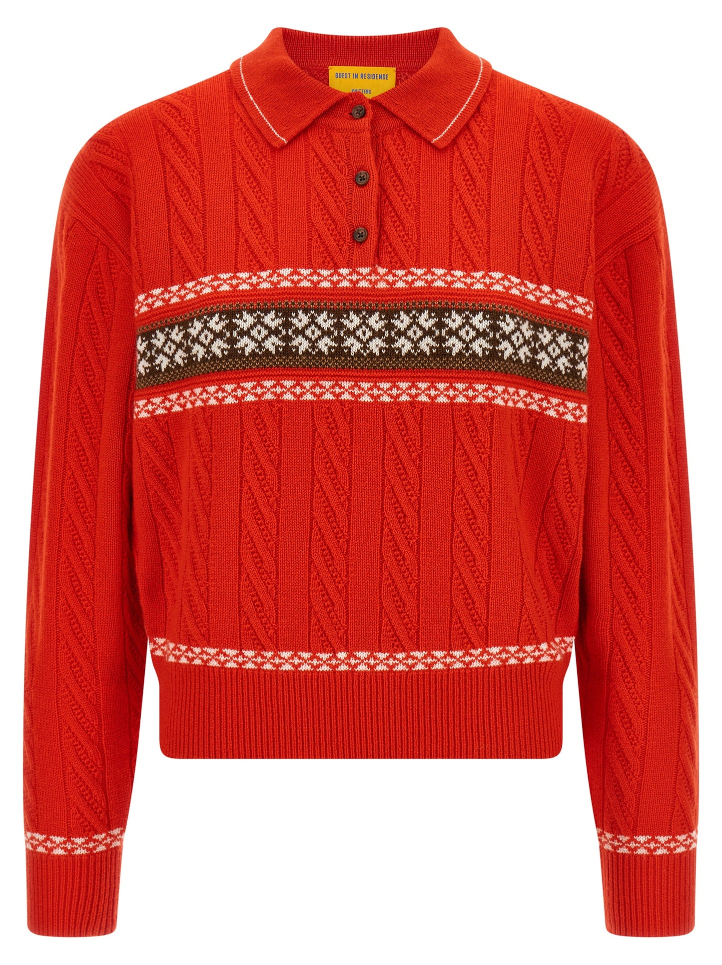 Guest In Residence Women 'Cable Collegiate Polo' Sweater GUEST IN RESIDENCE
