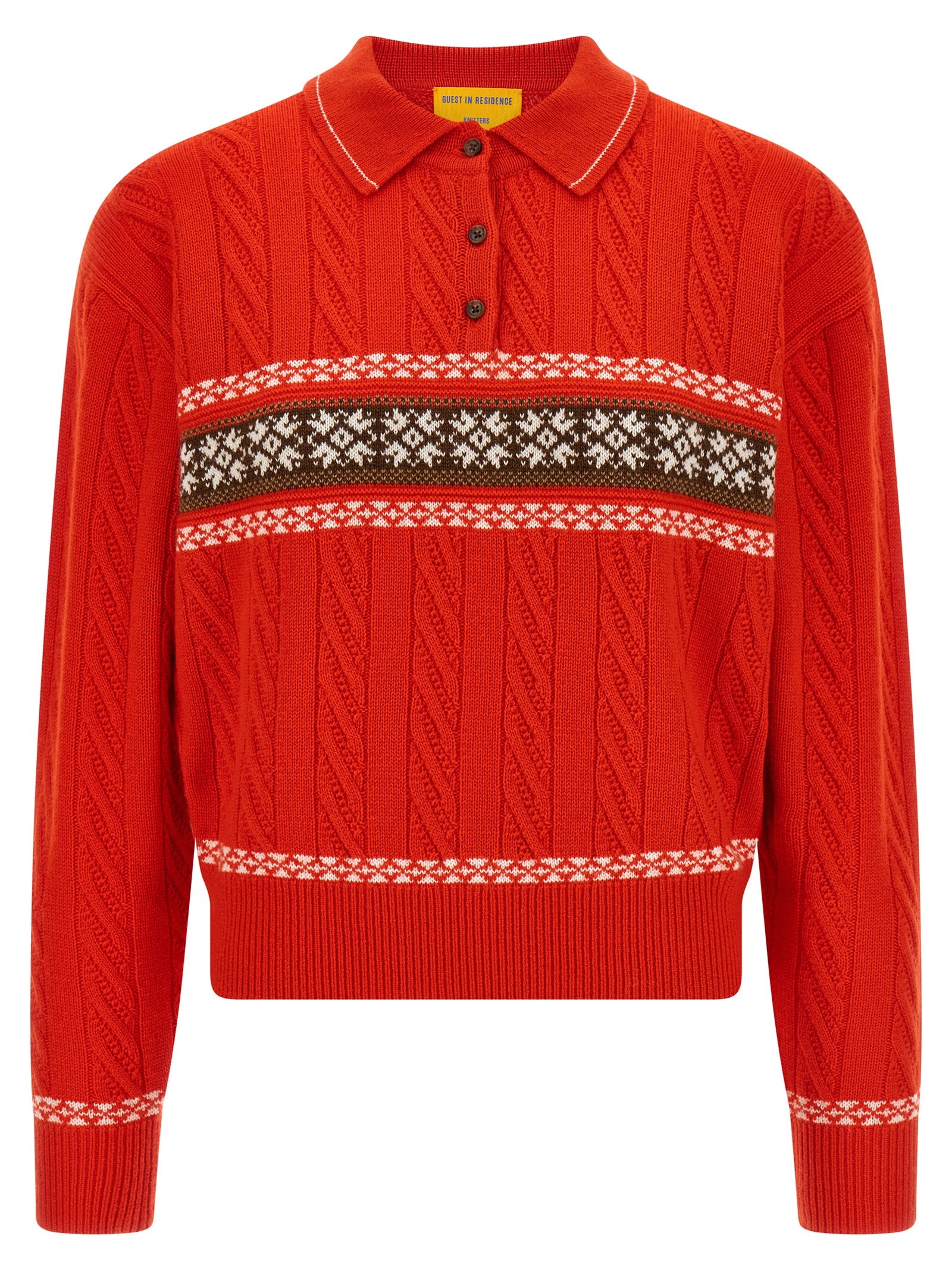 Guest In Residence Women 'Cable Collegiate Polo' Sweater GUEST IN RESIDENCE
